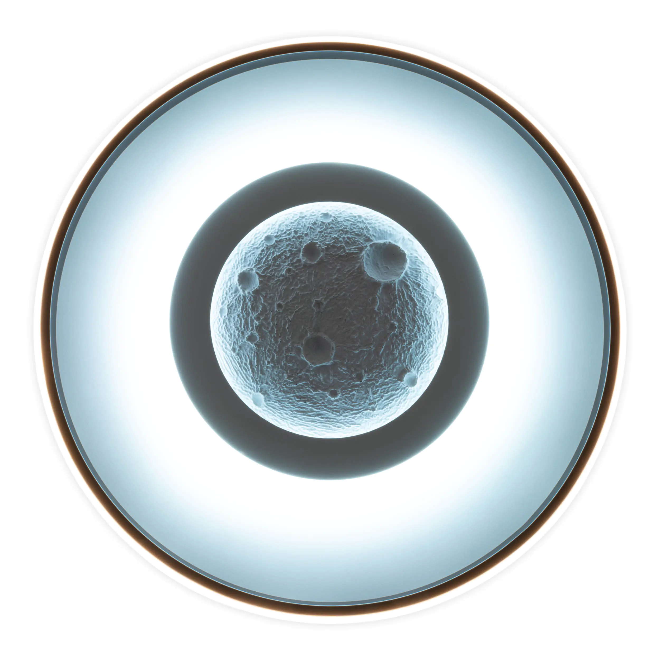 Light & More LED Deckenleuchte mit Mondstruktur Ø 50 cm