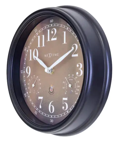 Nextime Außenwanduhr Jasmine Ø 23,5 cm