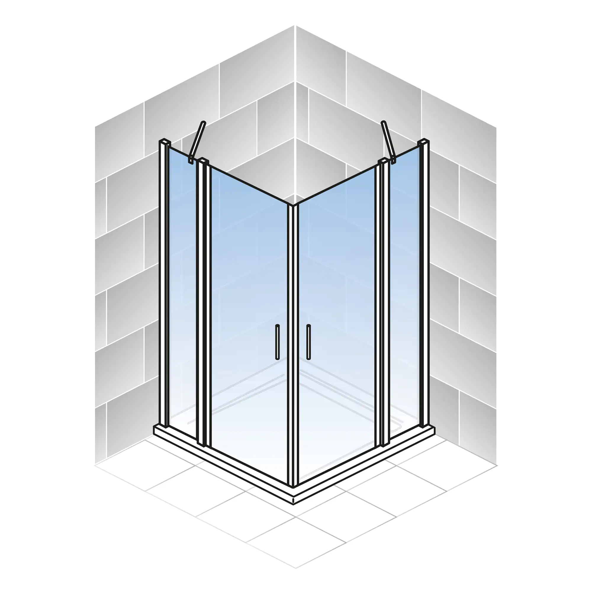 Schulte Eckeinstieg Drehtür 90 x 90 x 192 cm Alexa Style 2.0 Schulte Eckeinstieg Drehtür 90 x 90 x 192 cm Alexa Style 2.0