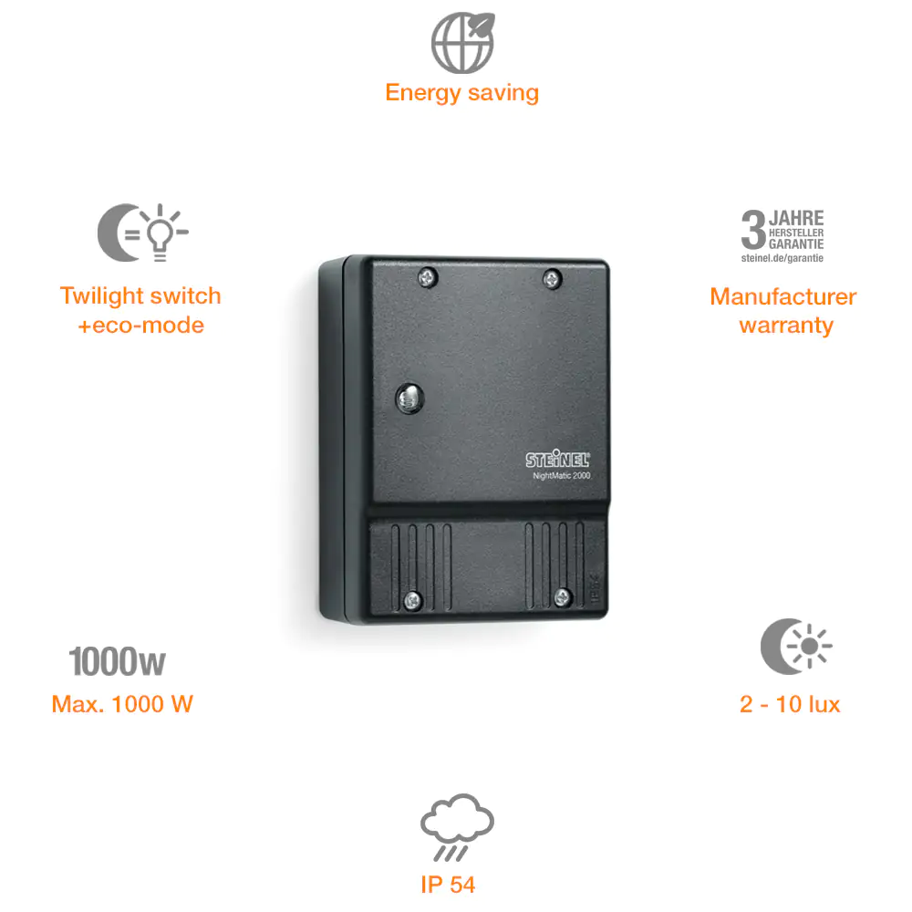 Steinel Dämmerungsschalter NightMatic 2000 schwarz Steinel Dämmerungsschalter NightMatic 2000 schwarz