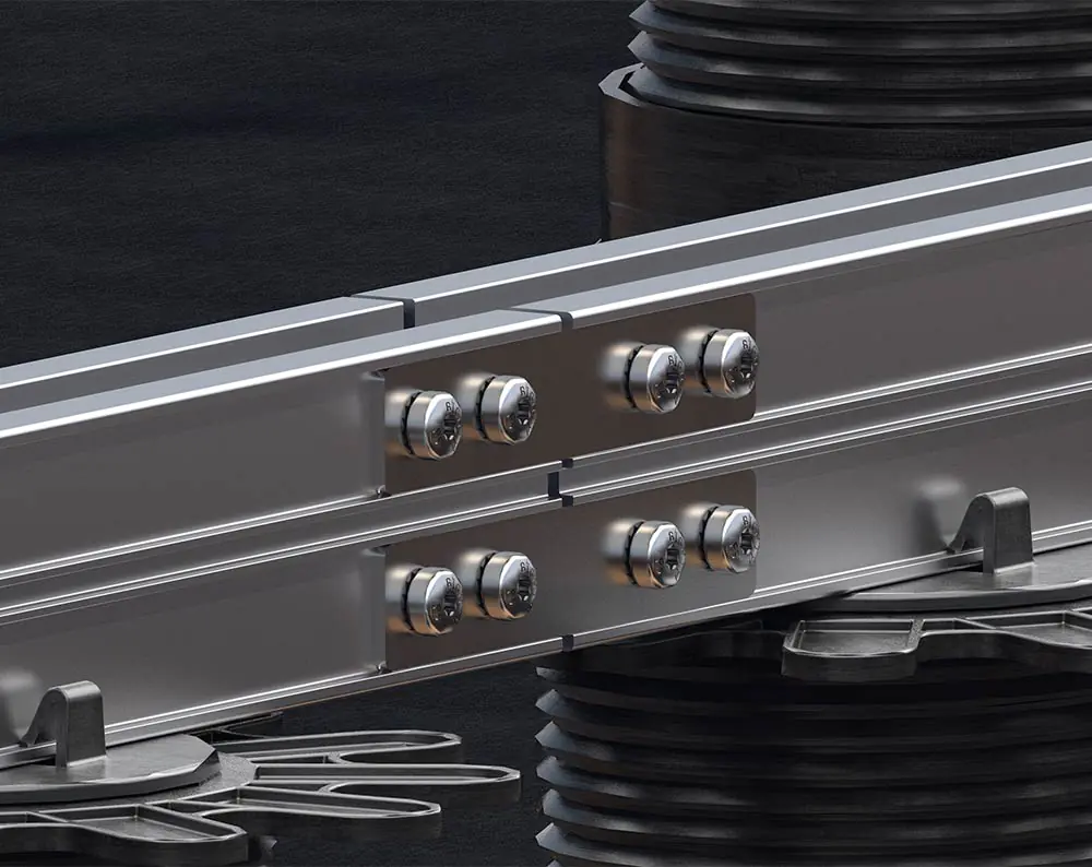 HSI Terra Systec Multiprofilverbinder high Aluminium Pressblank 100 x 19 x 2 mm - 2 Stk.