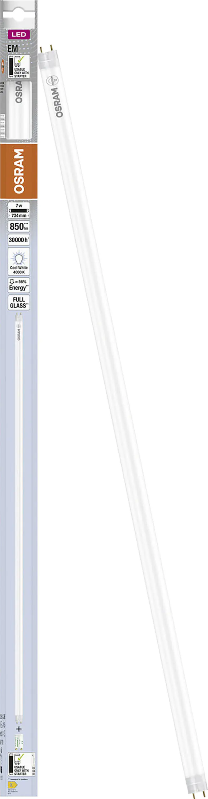 Osram LED Röhre 72 cm G13 7 W neutralweiß Osram LED Röhre 72 cm G13 7 W neutralweiß