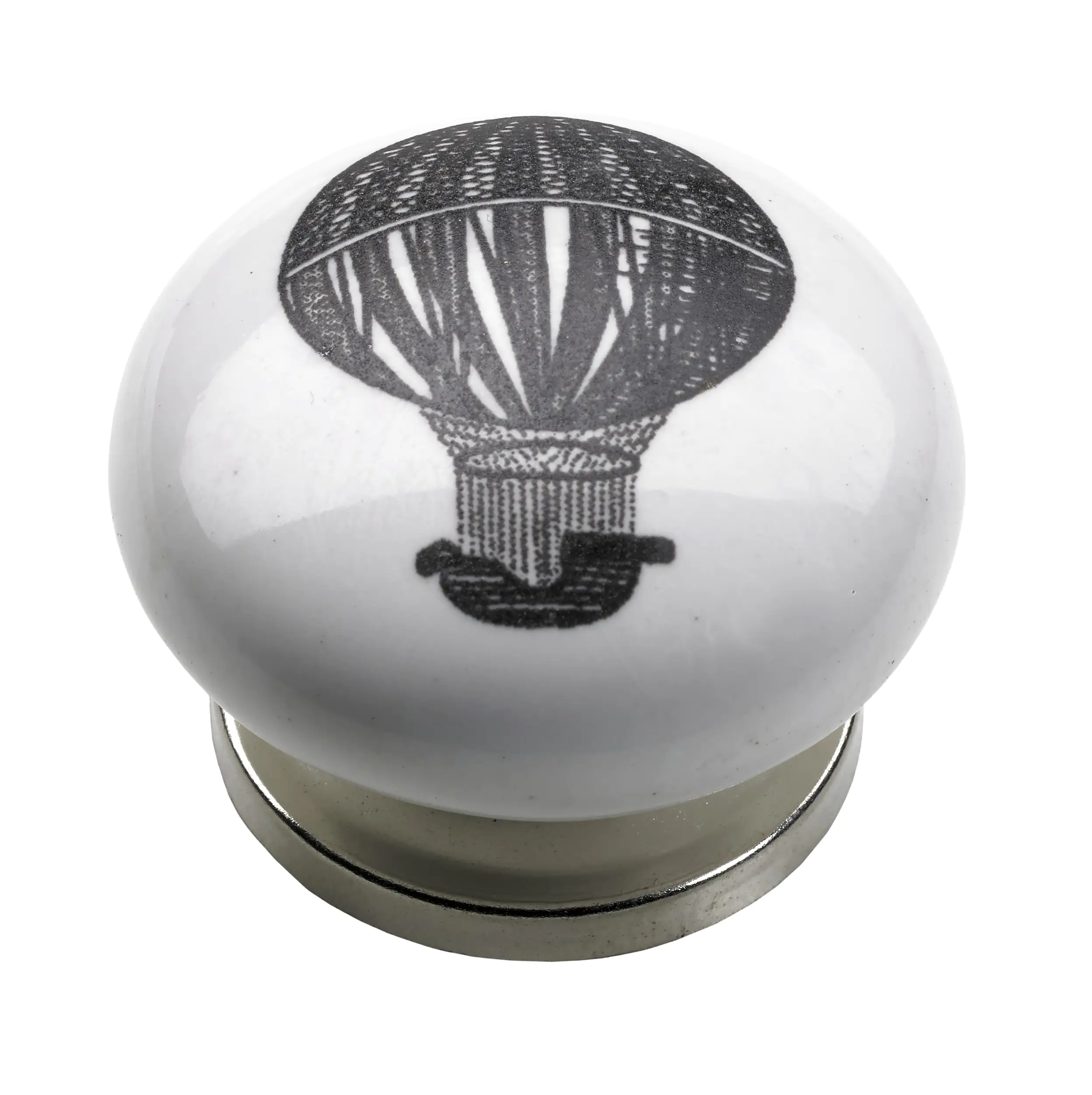 Hettich Möbelknopf Keramik weis mit Heißluftballon Ø 40,0 mm - 1 Stück