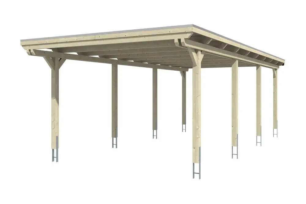 SKAN HOLZ Carport Emsland 404 x 846 cm mit Aluminiumdach SKAN HOLZ Carport Emsland 404 x 846 cm mit Aluminiumdach