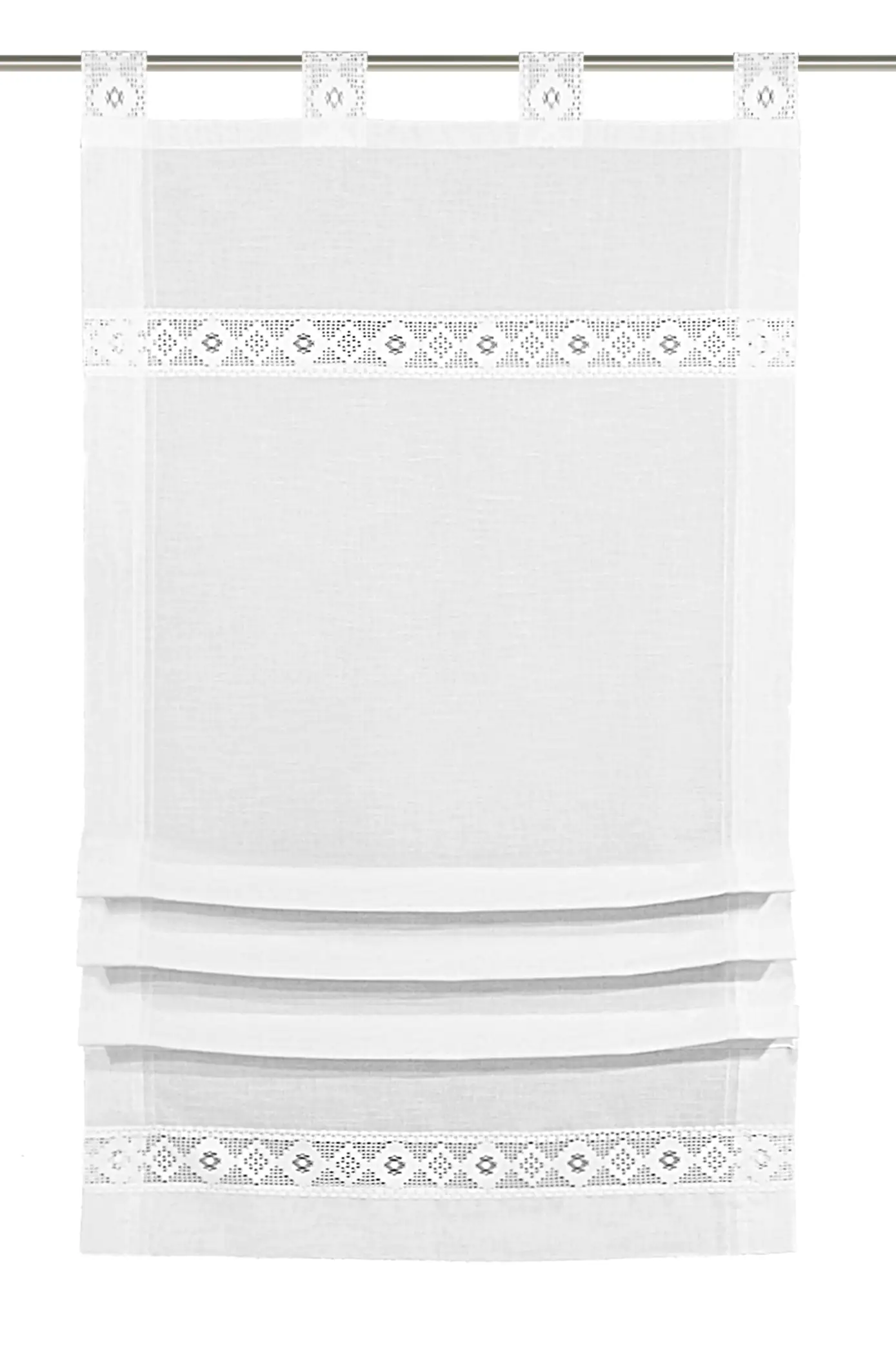 Neusser Collection Landhaus Klippsrollo Daniela weiß, 60 x 120 cm