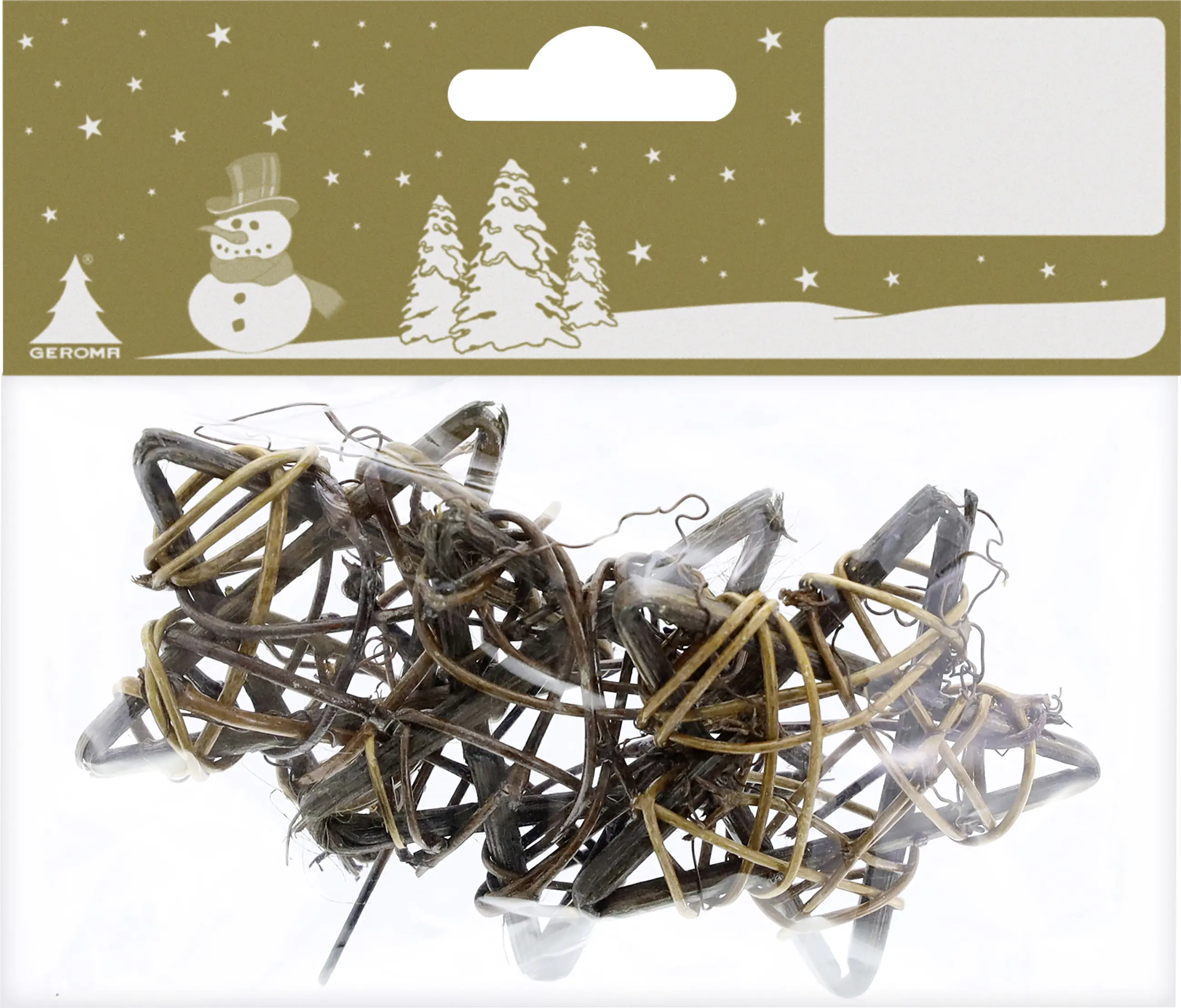 Dekohänger Rebenstern Holz Ø 8 cm natur 6 Stück