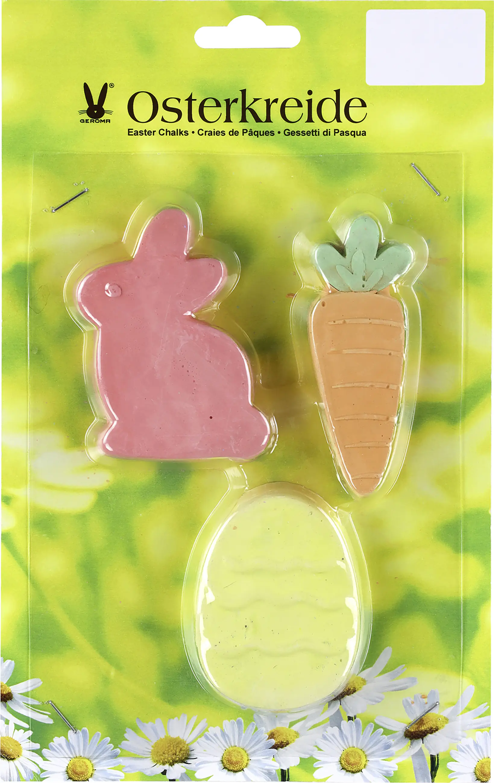 Osterkreide in verschiedenen Größen bunt