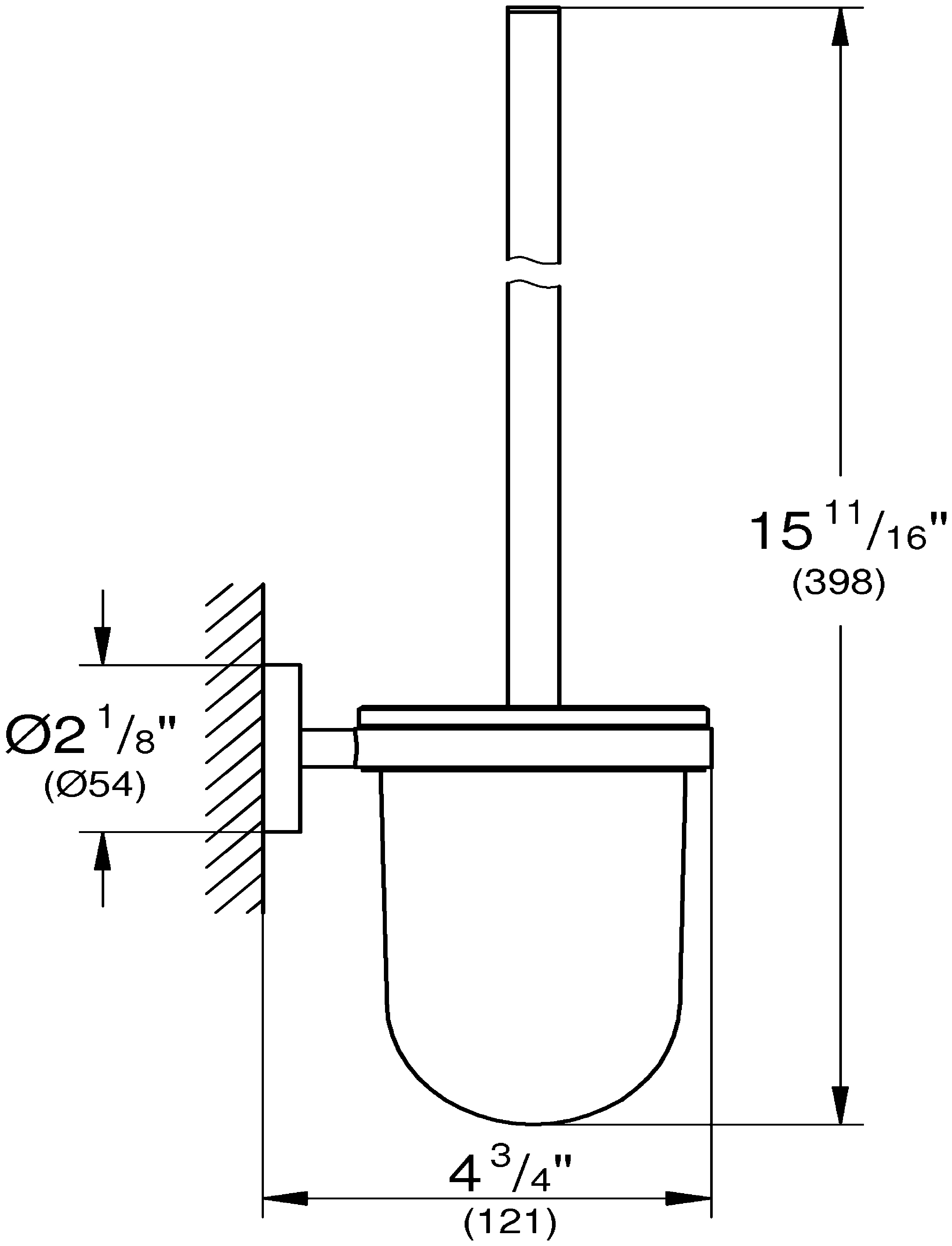 Grohe Start Toilettenbürstengarnitur supersteel klebbar Grohe Start Toilettenbürstengarnitur supersteel klebbar