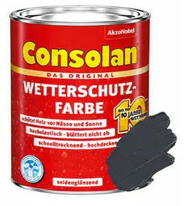 Consolan Wetterschutz-Farbe 0,75 L anthrazit