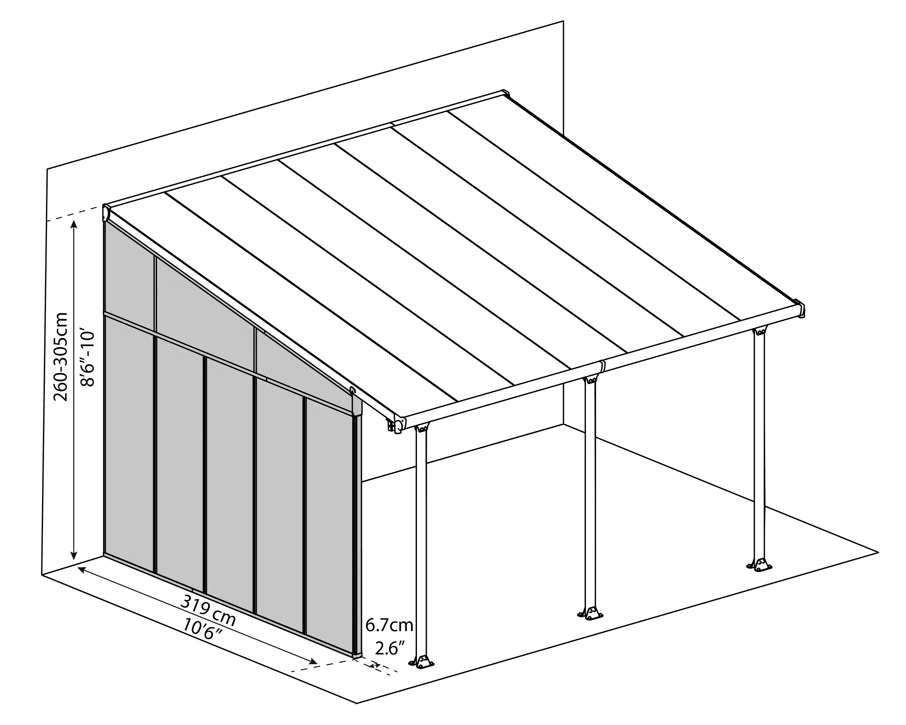 Canopia Seitenwand Feria 319 x 260 cm (BxH)