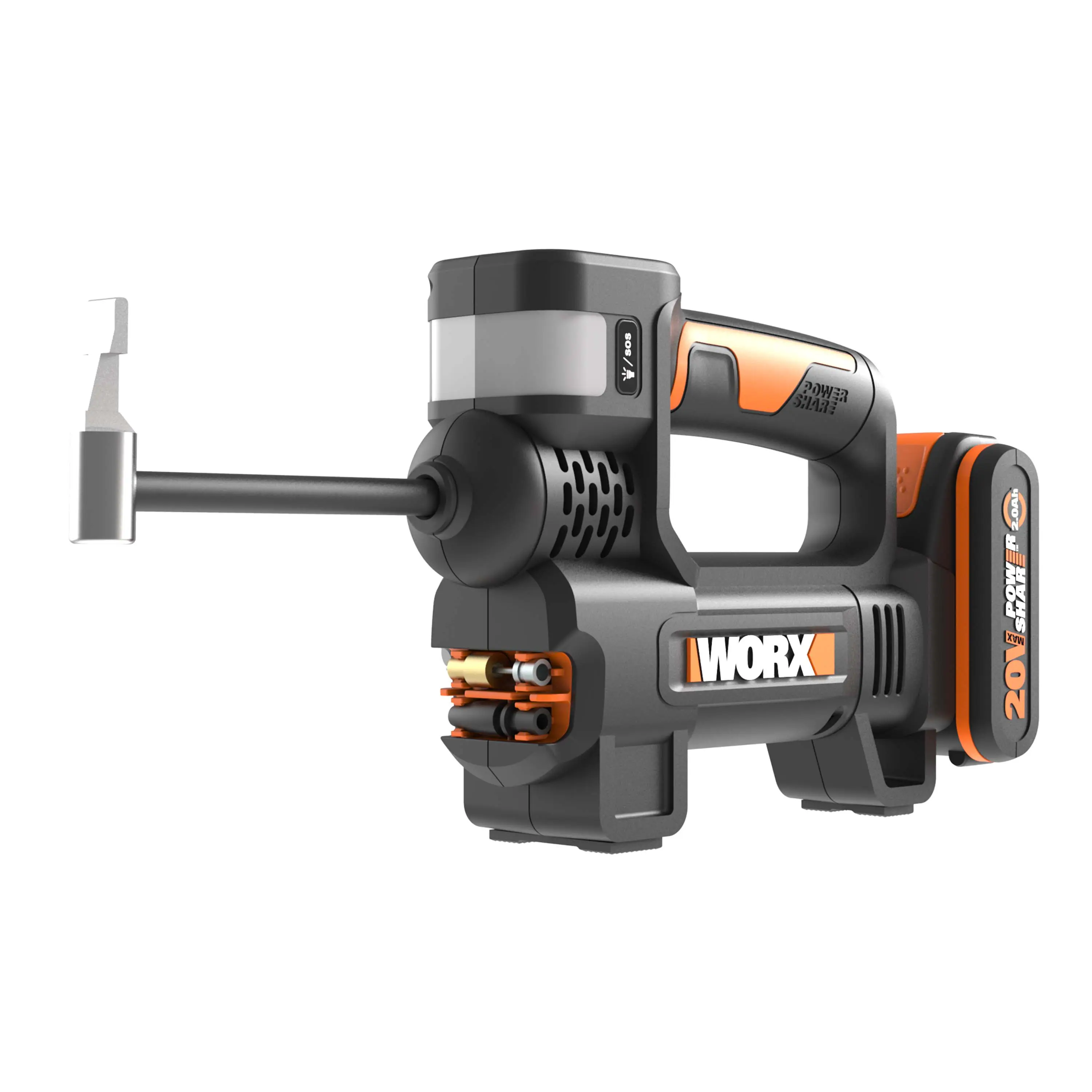 Worx Akku-Kompressor WX092 20 V inkl. Akku 2 Ah & Ladegerät Worx Akku-Kompressor WX092 20 V inkl. Akku 2 Ah & Ladegerät