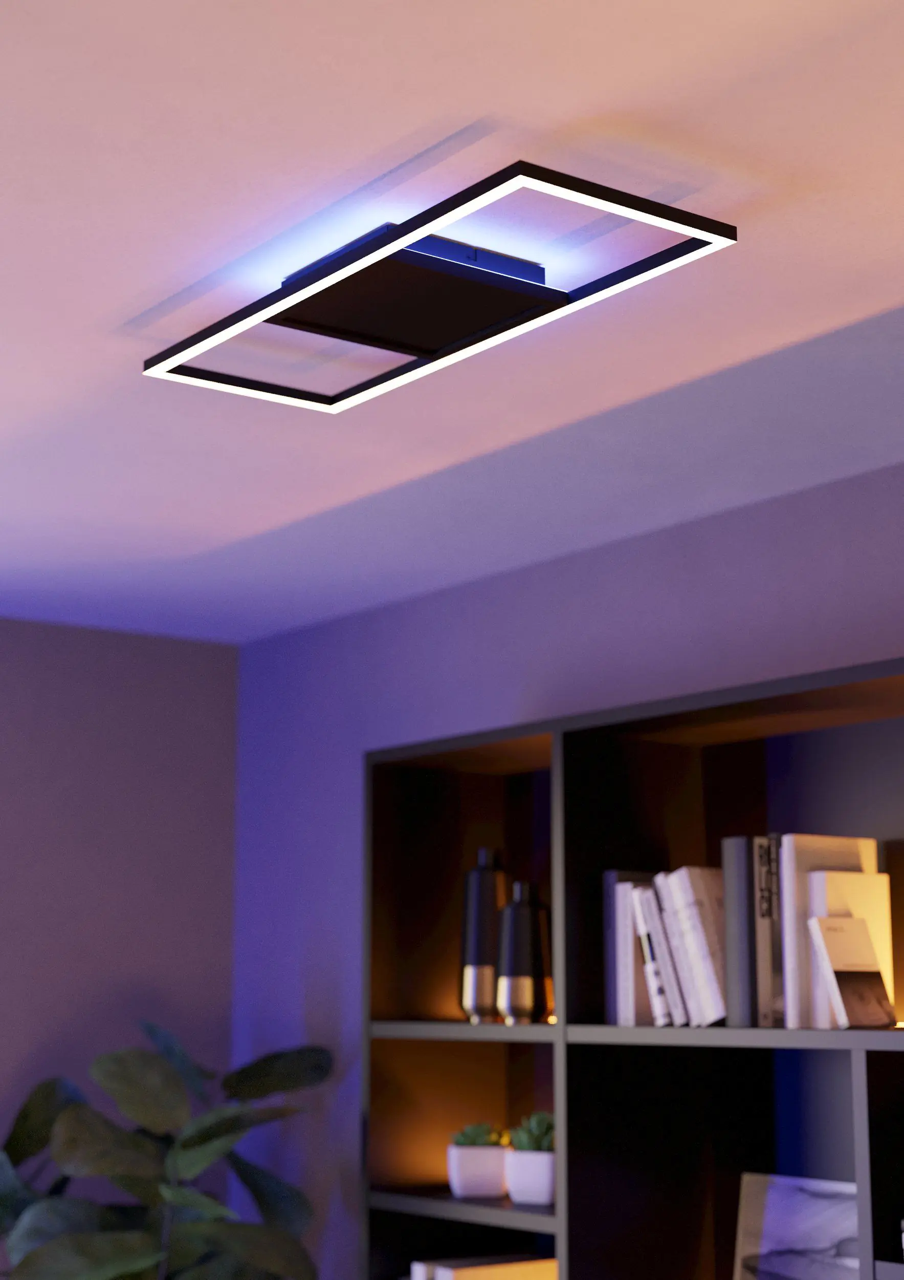 Eglo Connect LED Deckenleuchte Calagrano-Z schwarz 64 x 24 cm