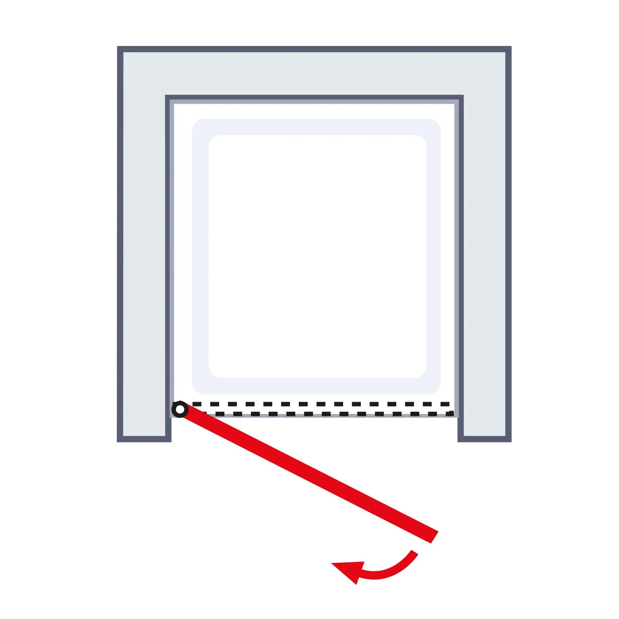 Schulte Duschdrehtür in Nische Garant 2.0 90 x 200 cm mattschwarz Anschlag links