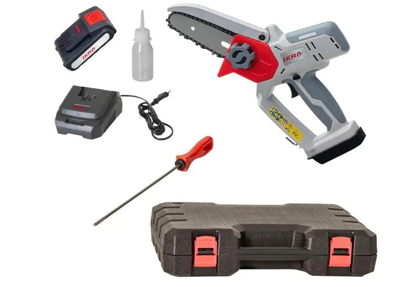 Ikra Akku Gehölzschneider ICMS 2011, inkl. 20V 2,0Ah Akku, Schnellladegerät