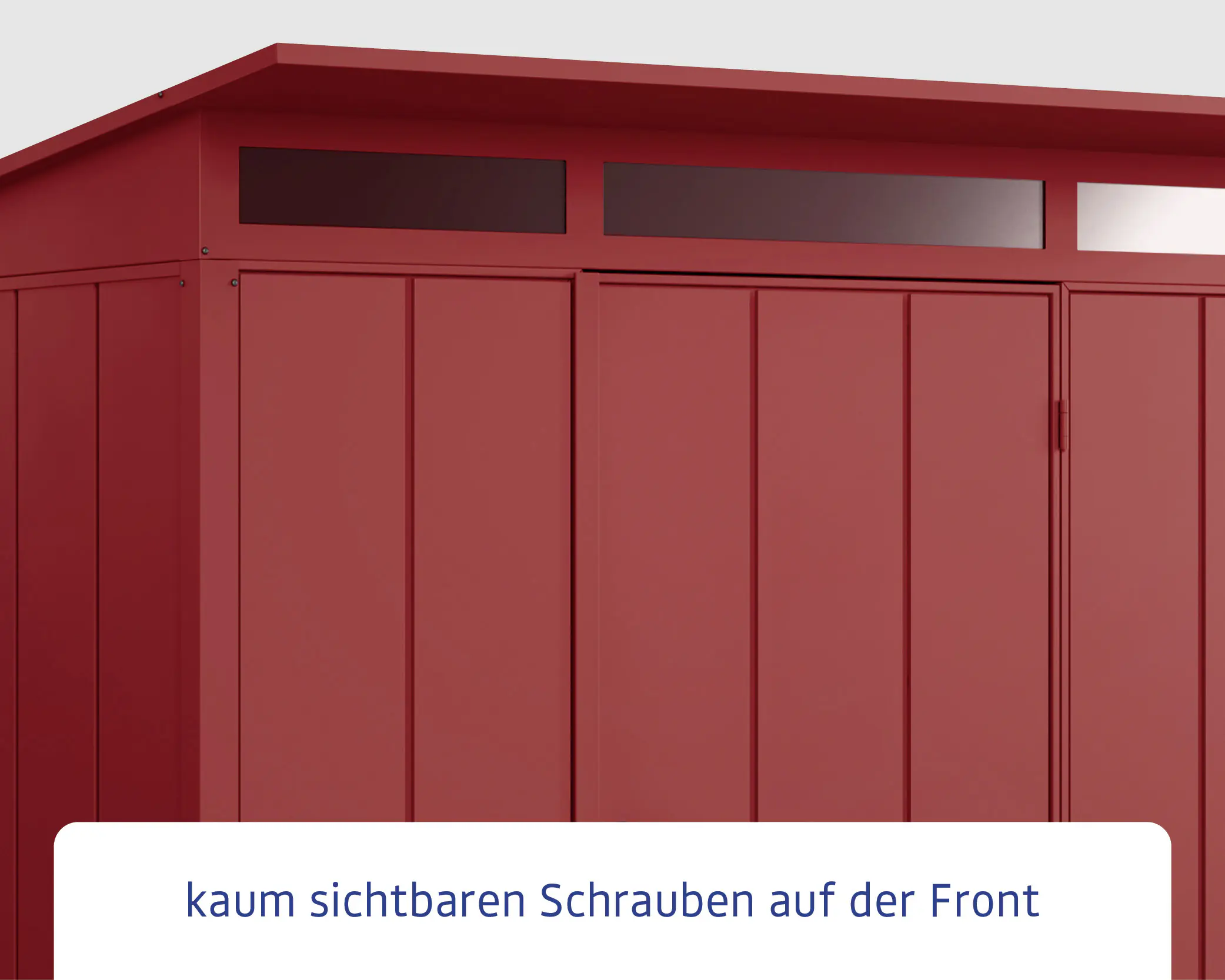 EcoStar Gerätehaus Elegant-P Typ 3 purpurrot 312,7 x 283,4 x 232,3 cm