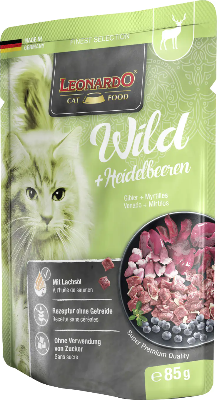 Leonardo Katzennassfutter Wild und Blueberry 85 g