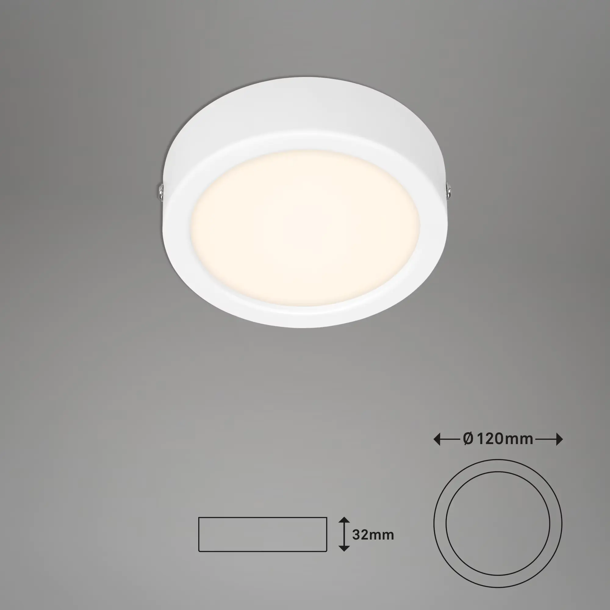 Di-Ka LED Aufbauleuchte Fire Ø 12 cm 7W, neutralweiß