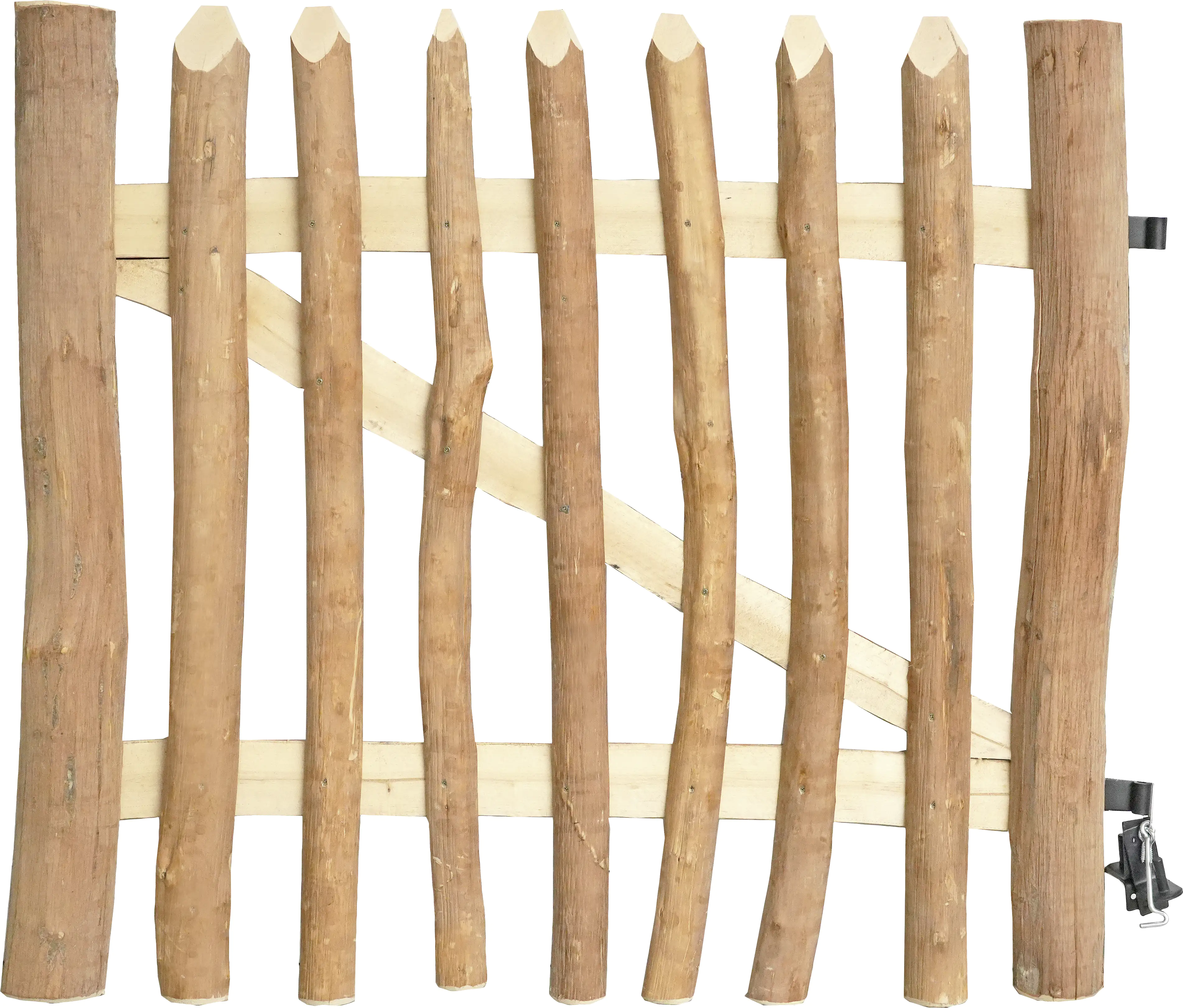 Staketenzauntor Haselnuss 100 x 90 cm inkl. Beschlag