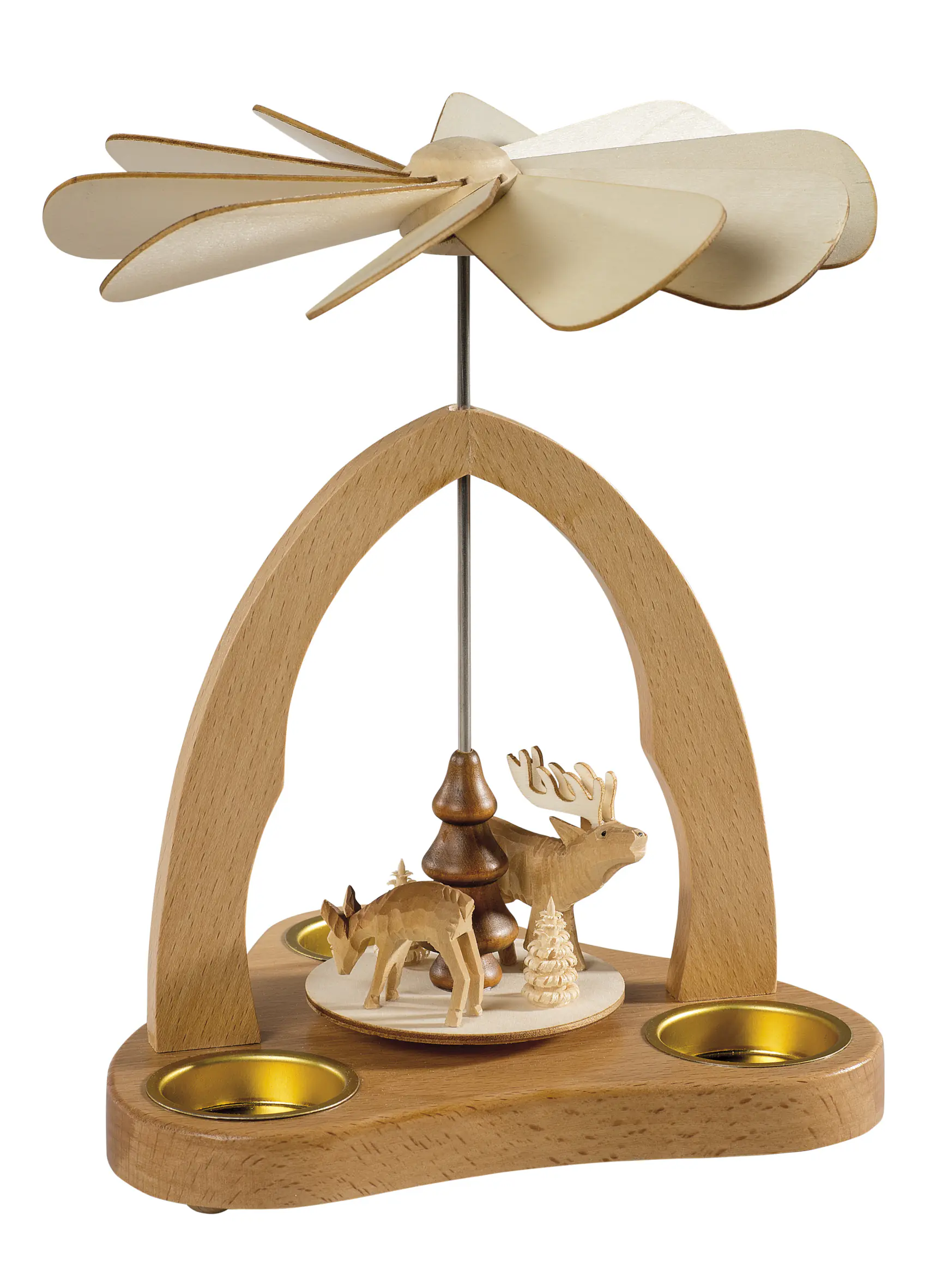 Teelichtpyramide Deko Holz Schneemann 21 cm 4-fach sortiert 