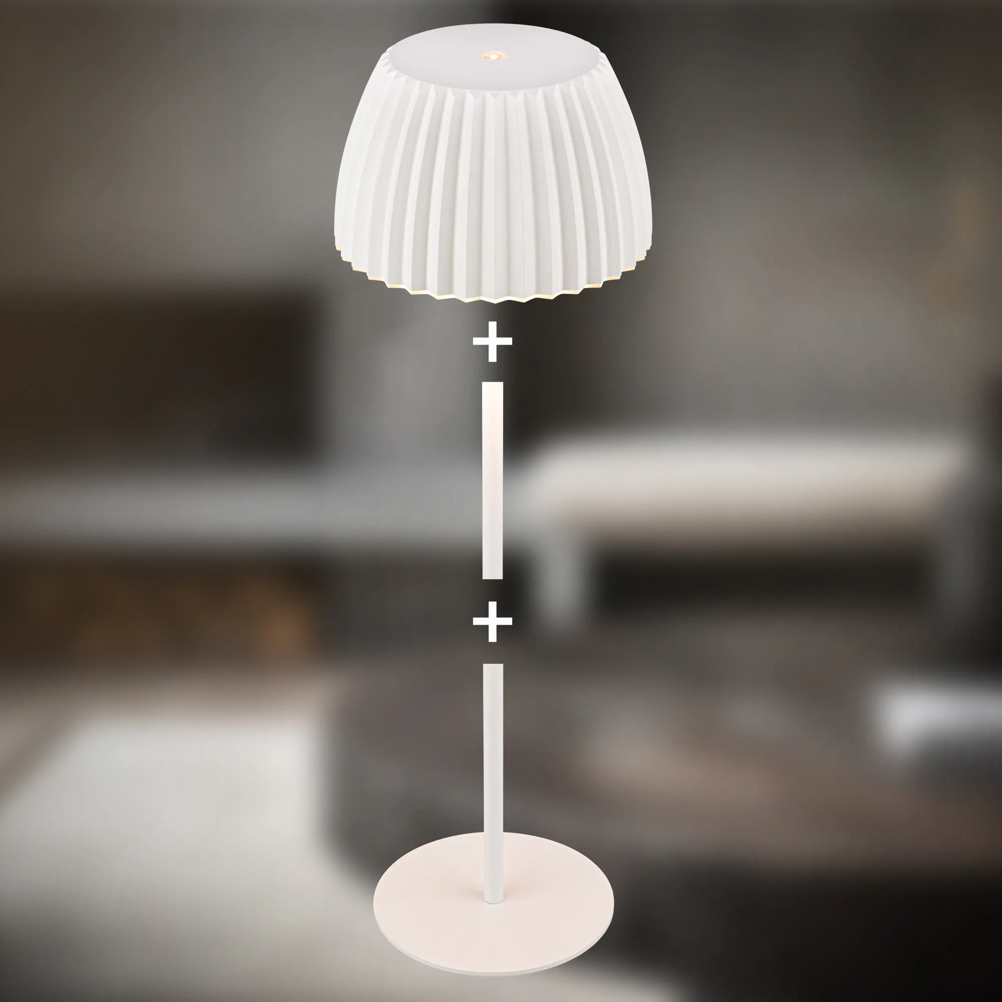Briloner LED-Tischleuchte Riffle mit Akku weiß dimmbar