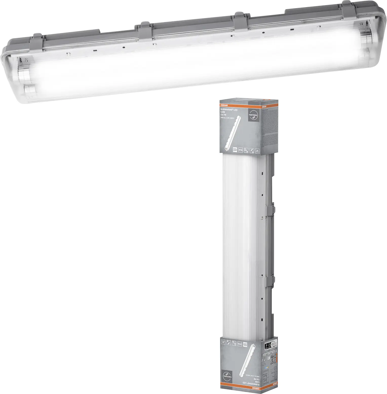 Osram Feuchtraumleuchte Submarine 2 x 7 Watt 65 cm Osram Feuchtraumleuchte Submarine 2 x 7 Watt 65 cm