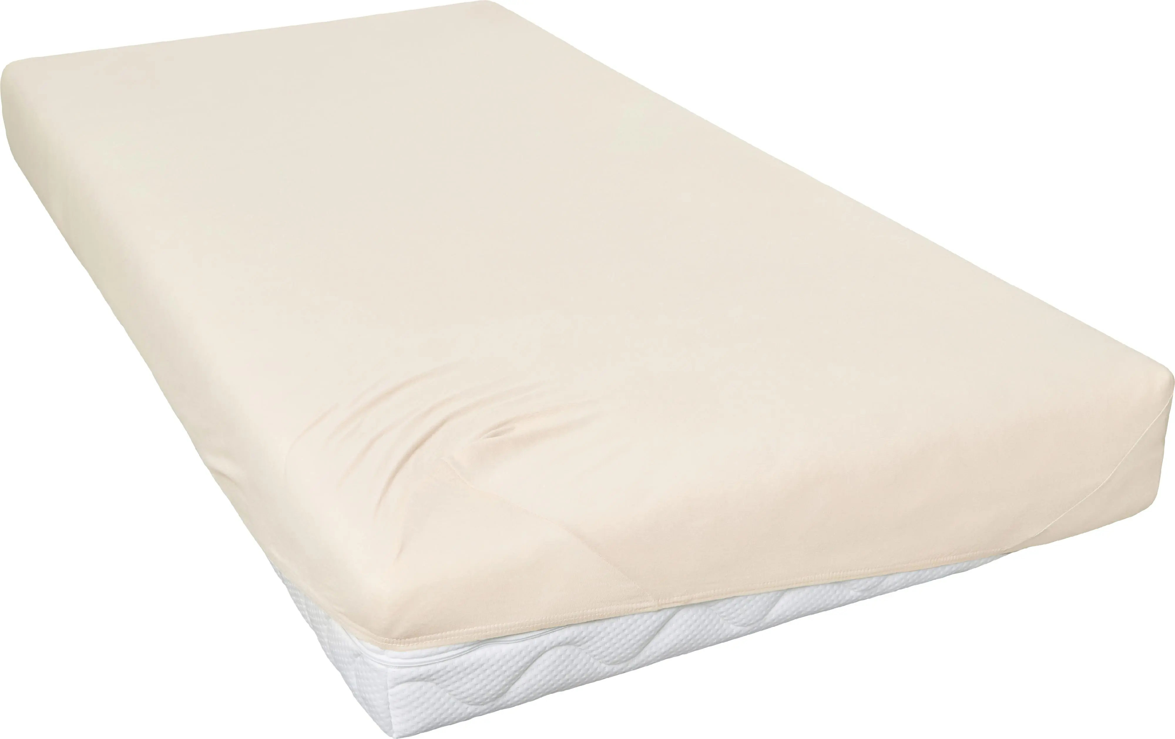 Jersey Spannbettlaken 100 x 200 cm ecru