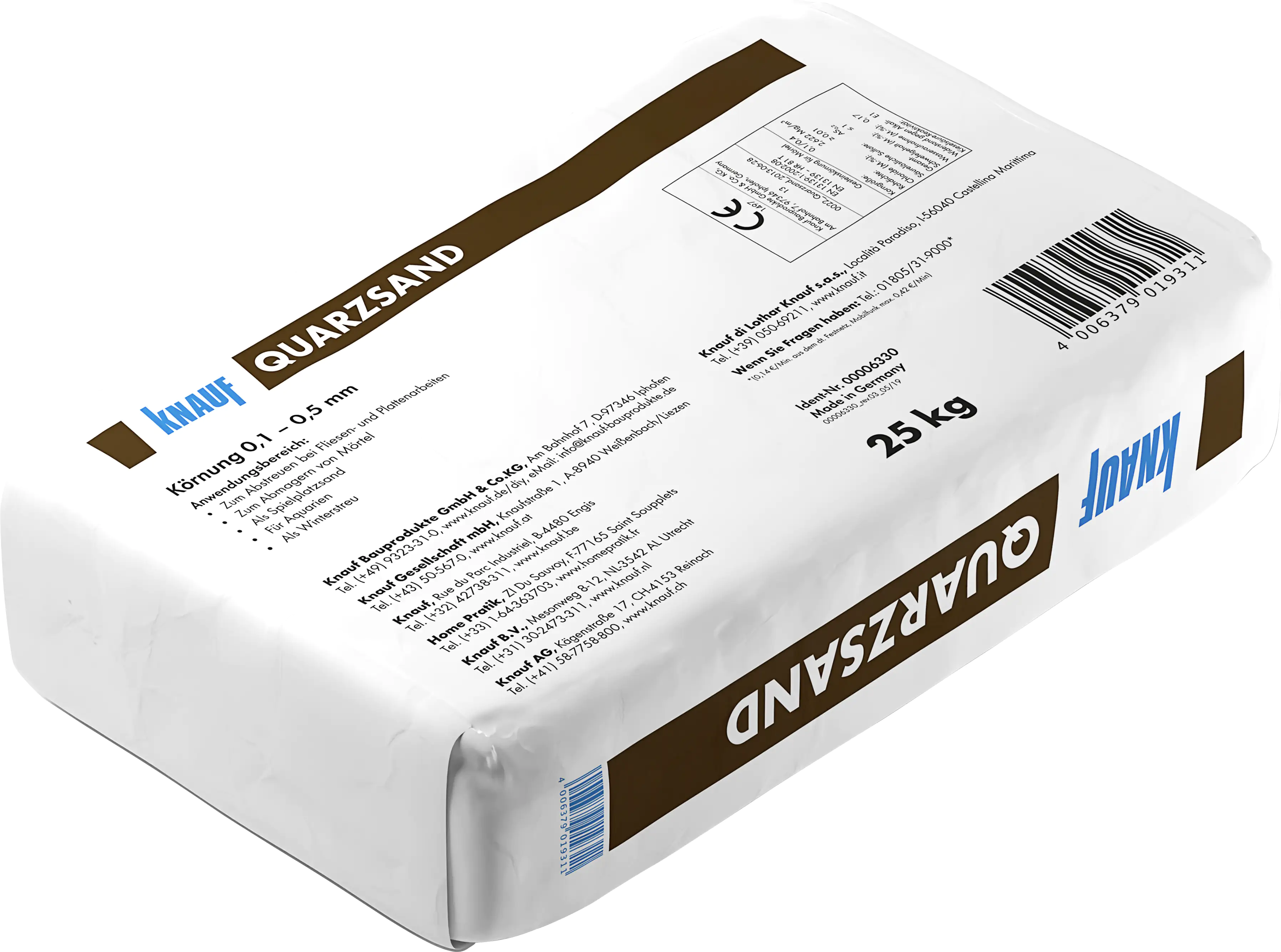 Knauf Quarzsand 25 kg hellgrau