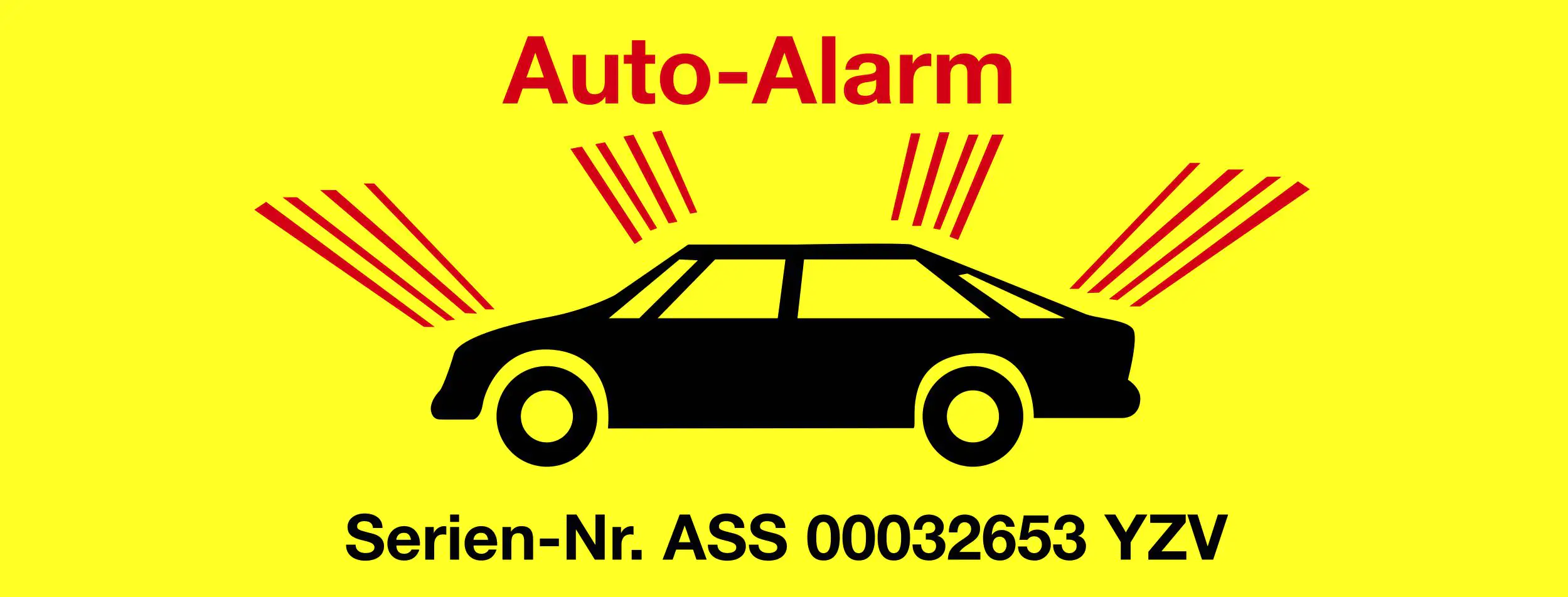 Hermann Schütz Aufkleber Auto-Alarm 80x40mm