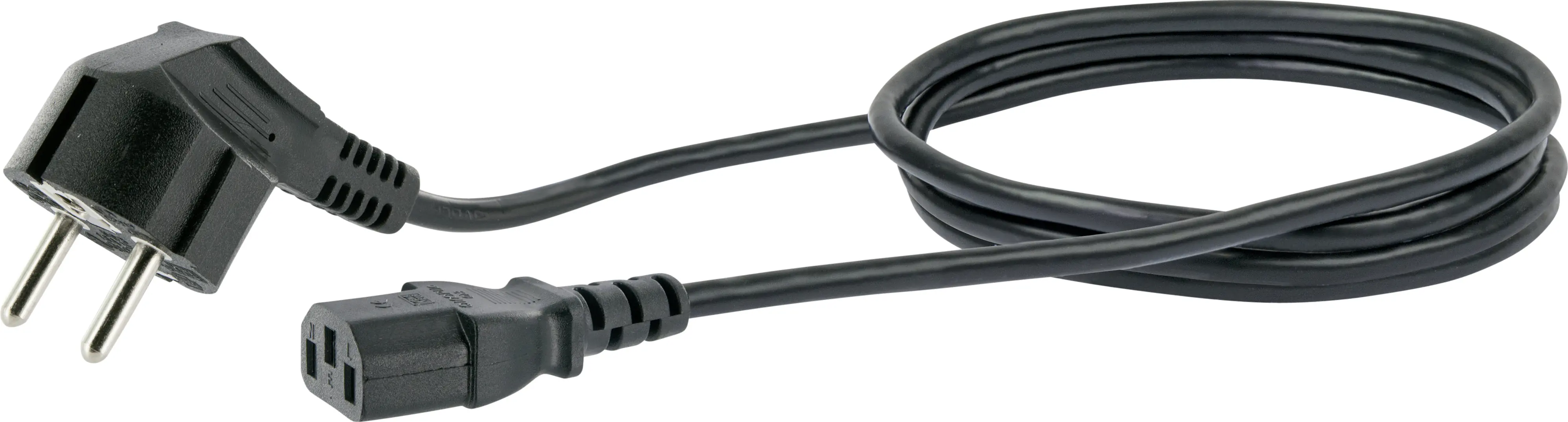Schwaiger Stromversorgungskabel CK80 531 schwarz, 1,8m, 1x Kaltgerätebuchse / 1x Haushaltsstecker