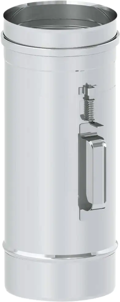 Zitec Edelstahl-Reinigungsrohr einwandig, Ø 130 mm, mit Deckel