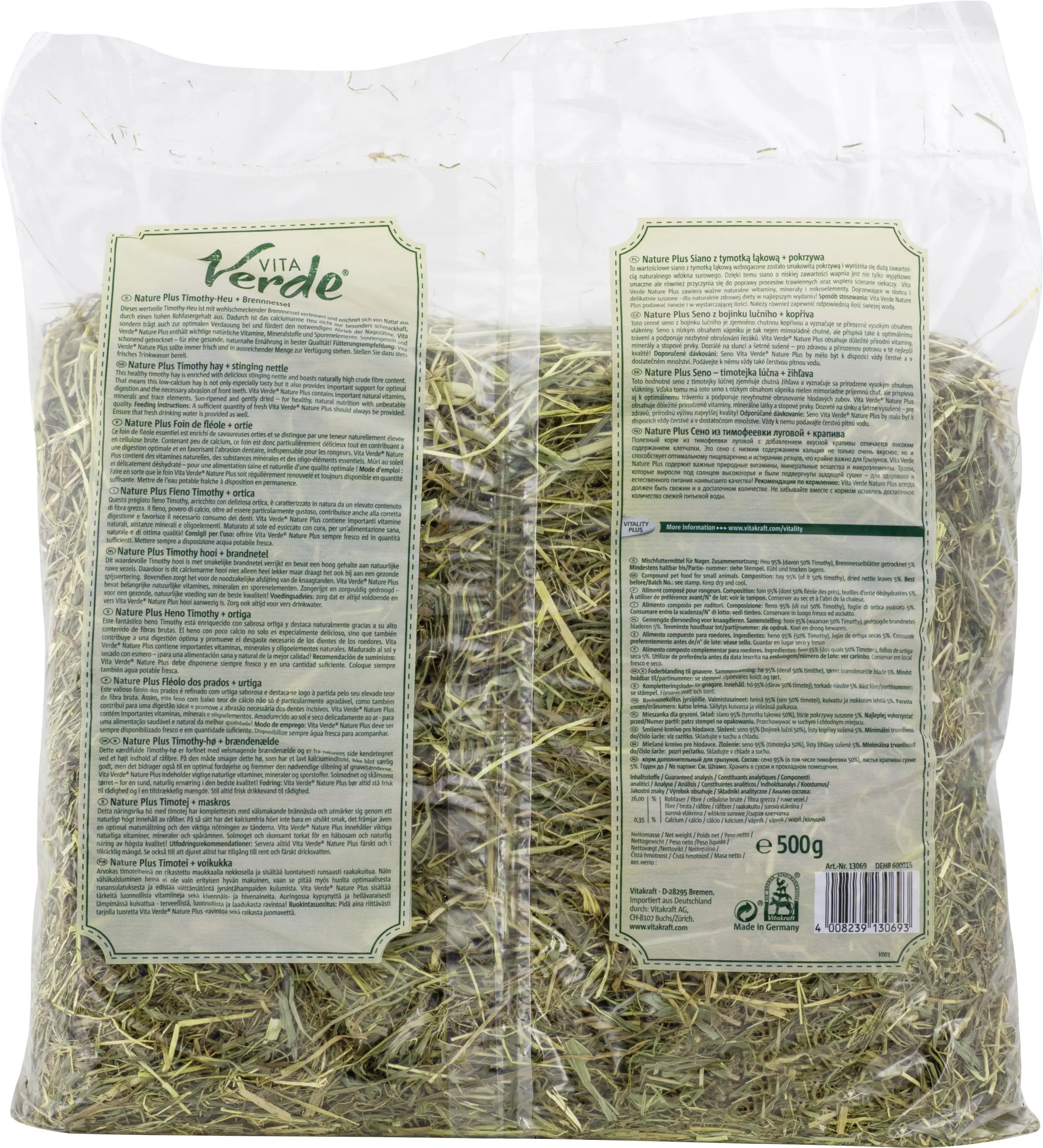 Vitakraft Vita Verde® Heu + Brennessel 500 g
