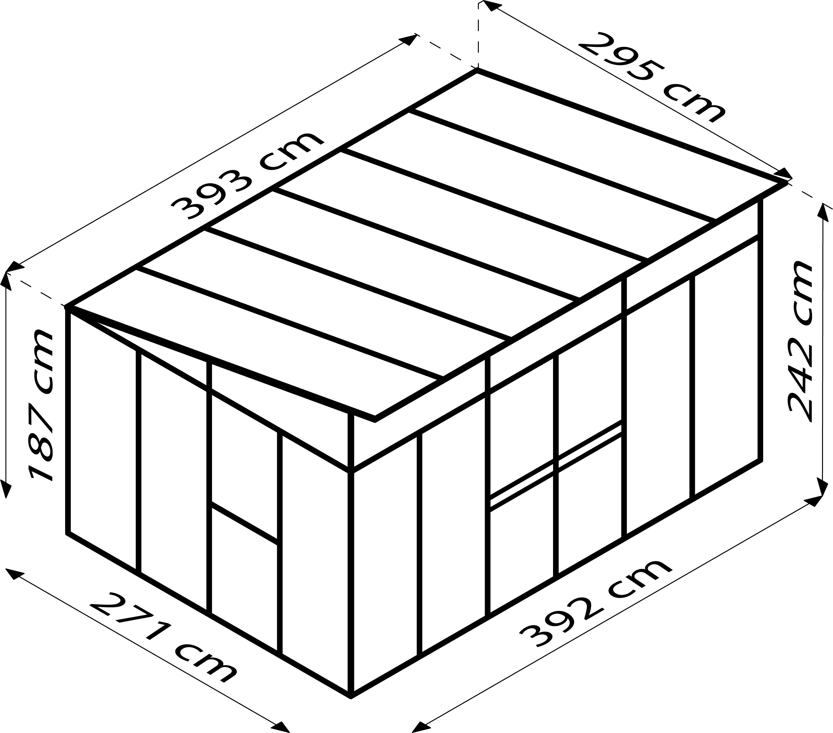 Vitavia Gewächshaus Aura 11500 275 x 396 cm 10 mm Hohlkammerplatten Vitavia Gewächshaus Aura 11500 275 x 396 cm 10 mm Hohlkammerplatten
