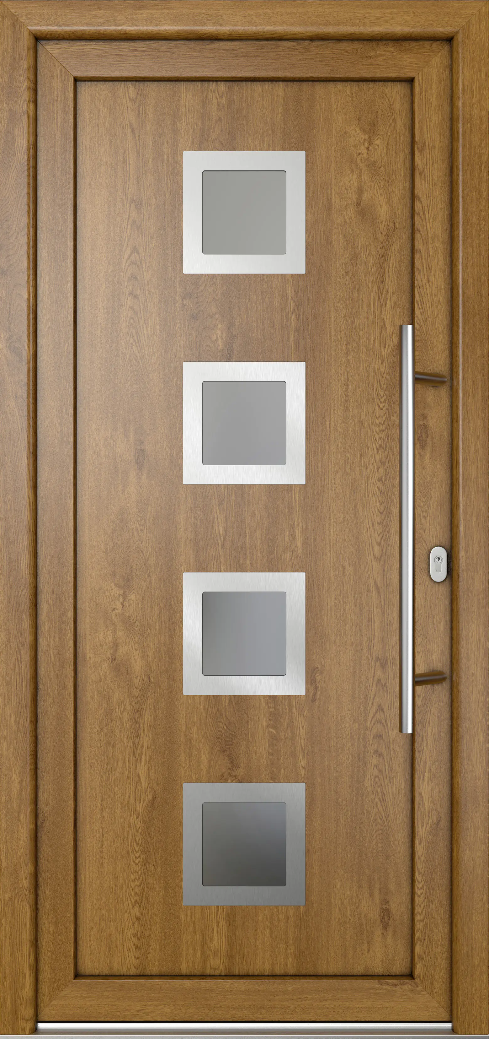 Meeth Haustür Signum Pro PVC Modell 84 98 x 200 cm DIN Rechts weiß/golden oak Meeth Haustür Signum Pro PVC Modell 84 98 x 200 cm DIN Rechts weiß/golden oak