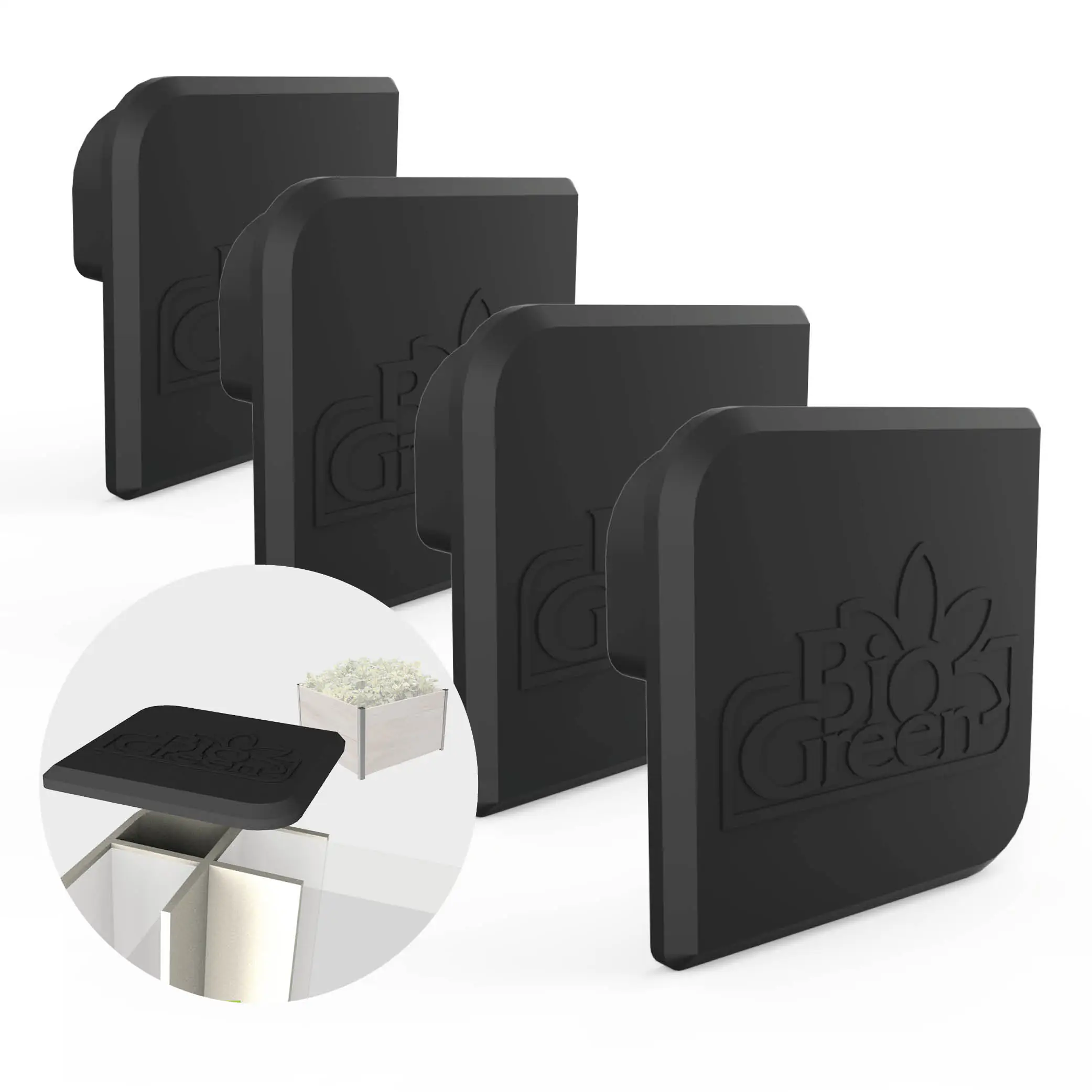 Biogreen Abdeckkappen Eck für Hochbeet-Aluprofile ErnteMAxx