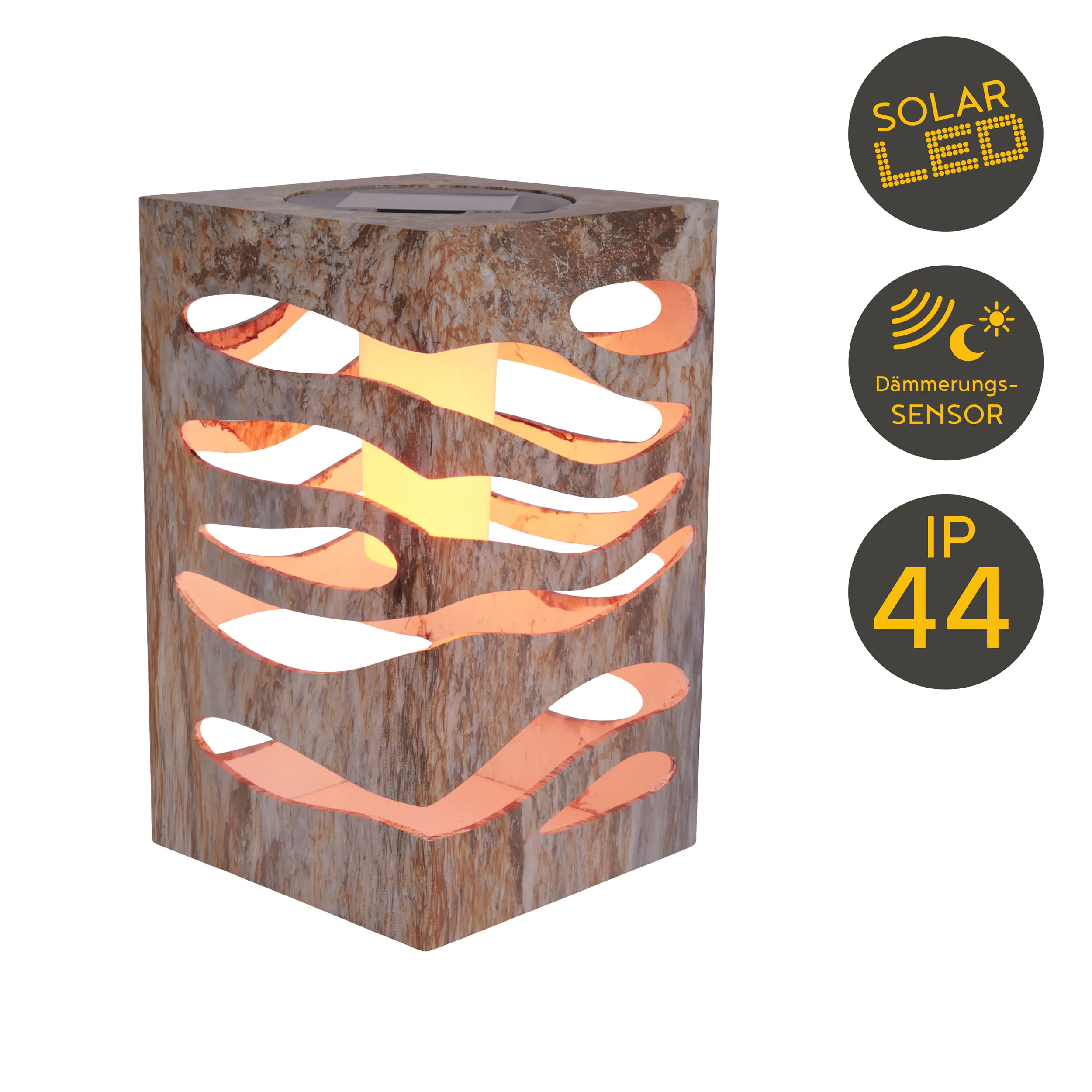 Light & More LED Solarleuchte braun