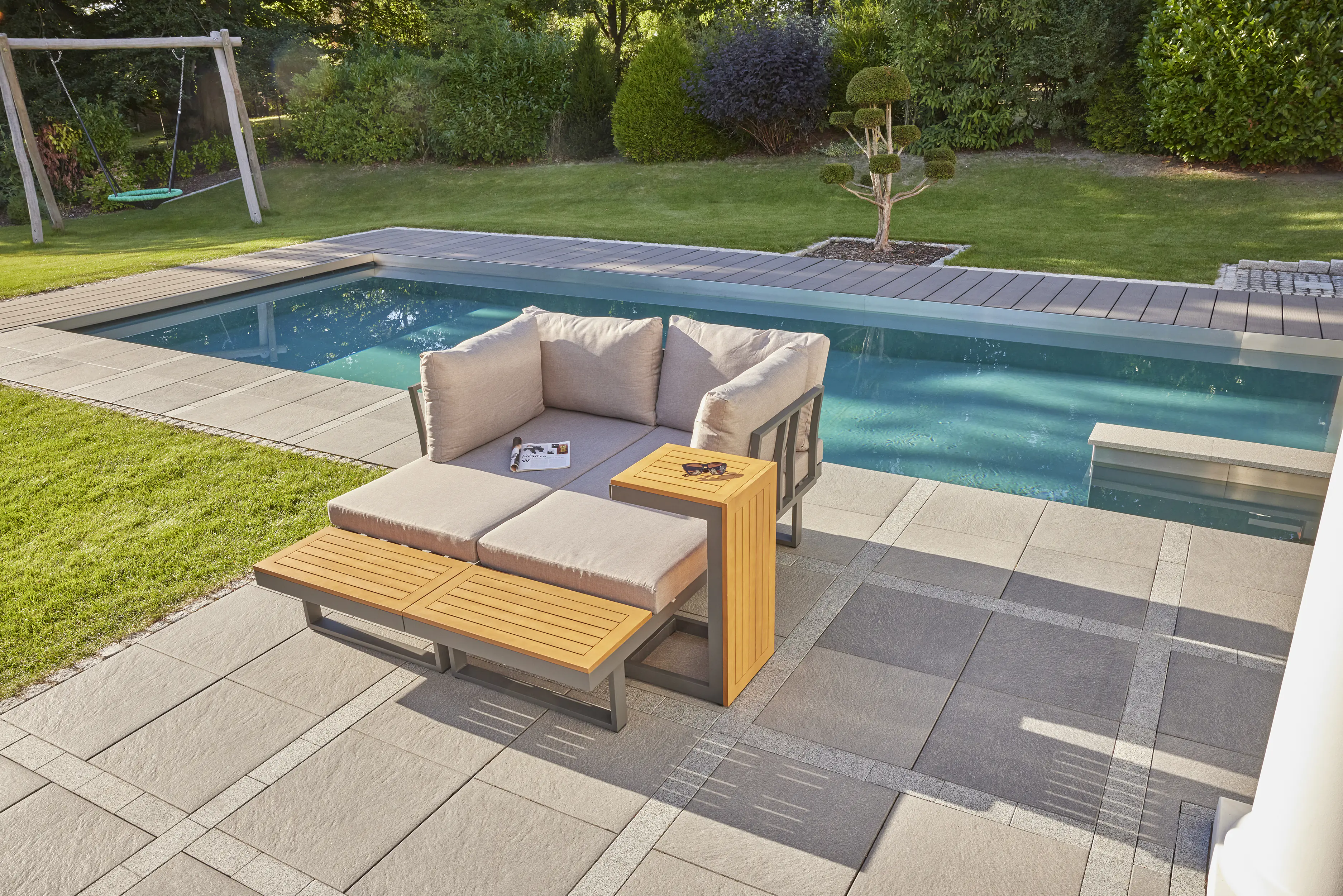 Primaster Gartenmöbel-Set Sungardo Aluminium/Teakholz