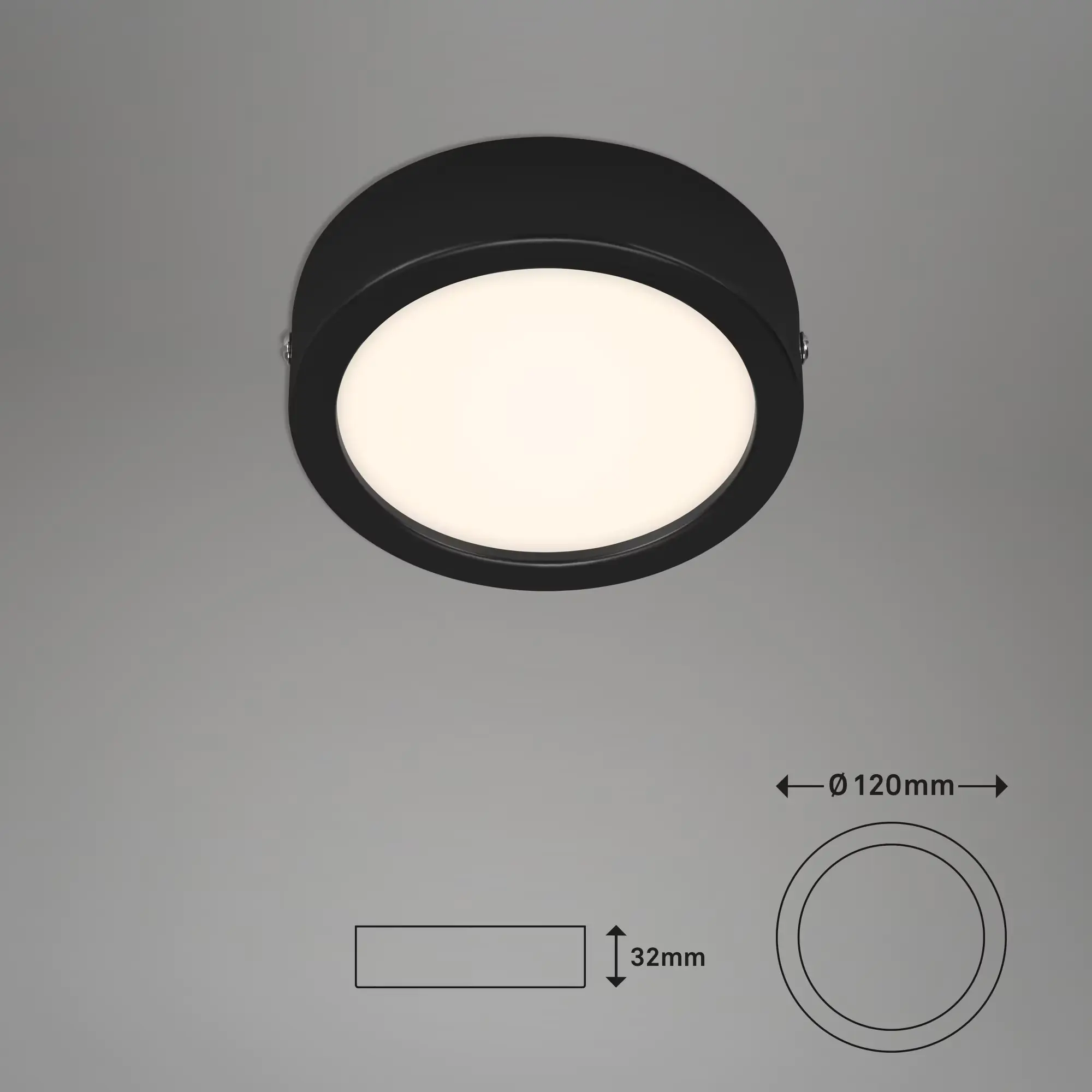 Di-Ka LED Aufbauleuchte Fire Ø 12 cm 7W, neutralweiß Di-Ka LED Aufbauleuchte Fire Ø 12 cm 7W, neutralweiß