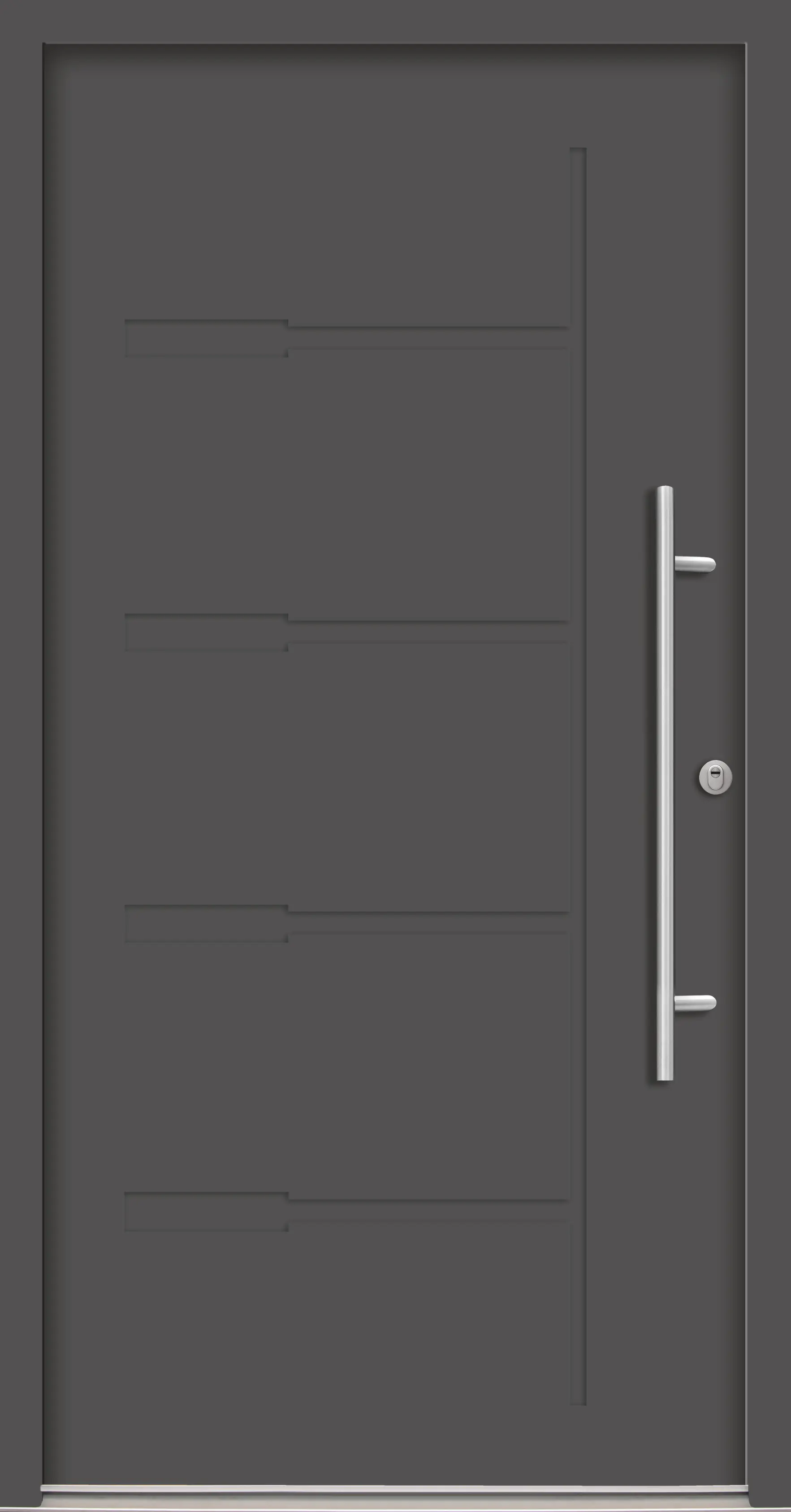Splendoor Haustür Passivedoor Premium H1 RC2 Anthrazit DIN Rechts 110 x 210 cm