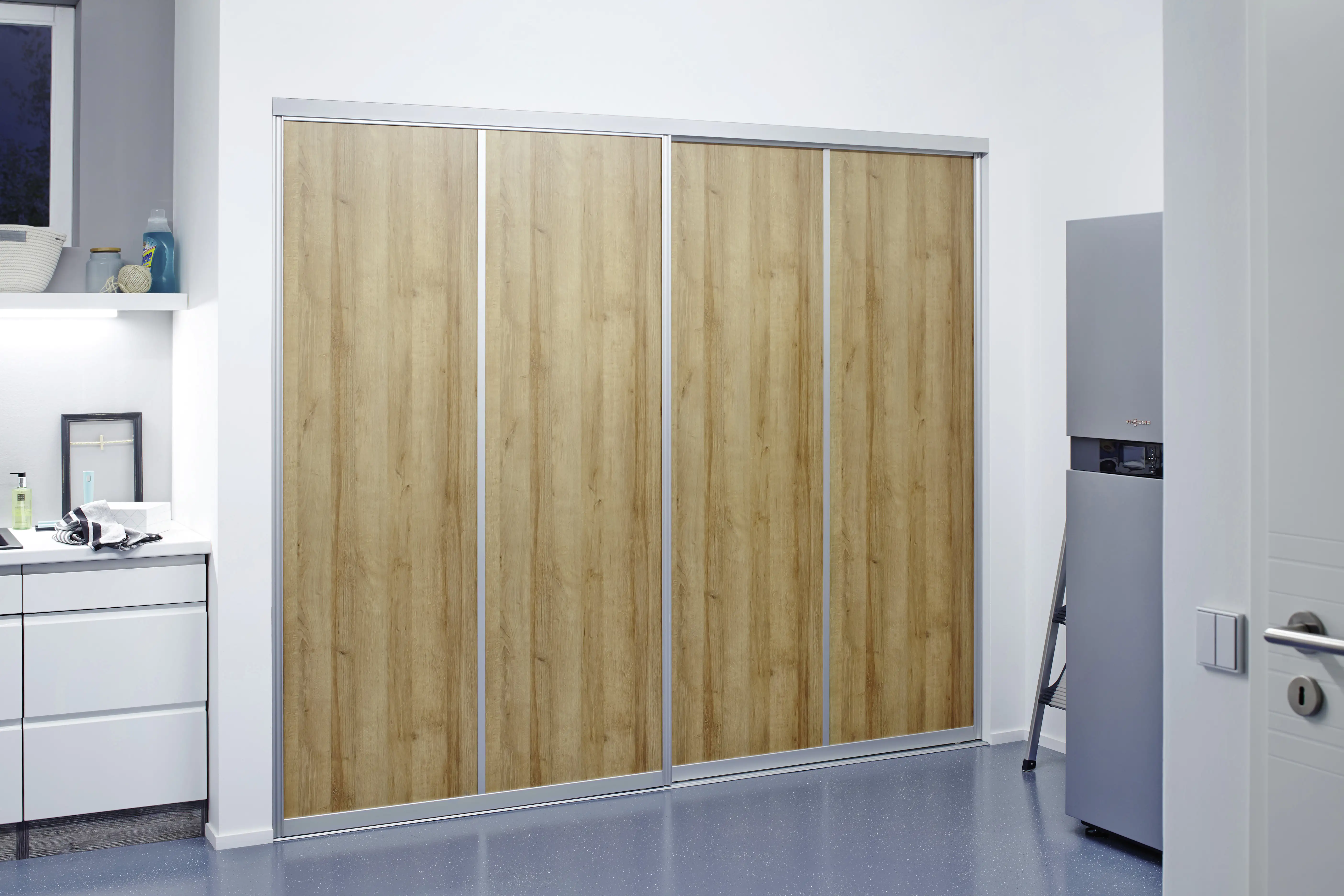 Schiebetür-Baupaket Rapid Eiche Country/Pinie white