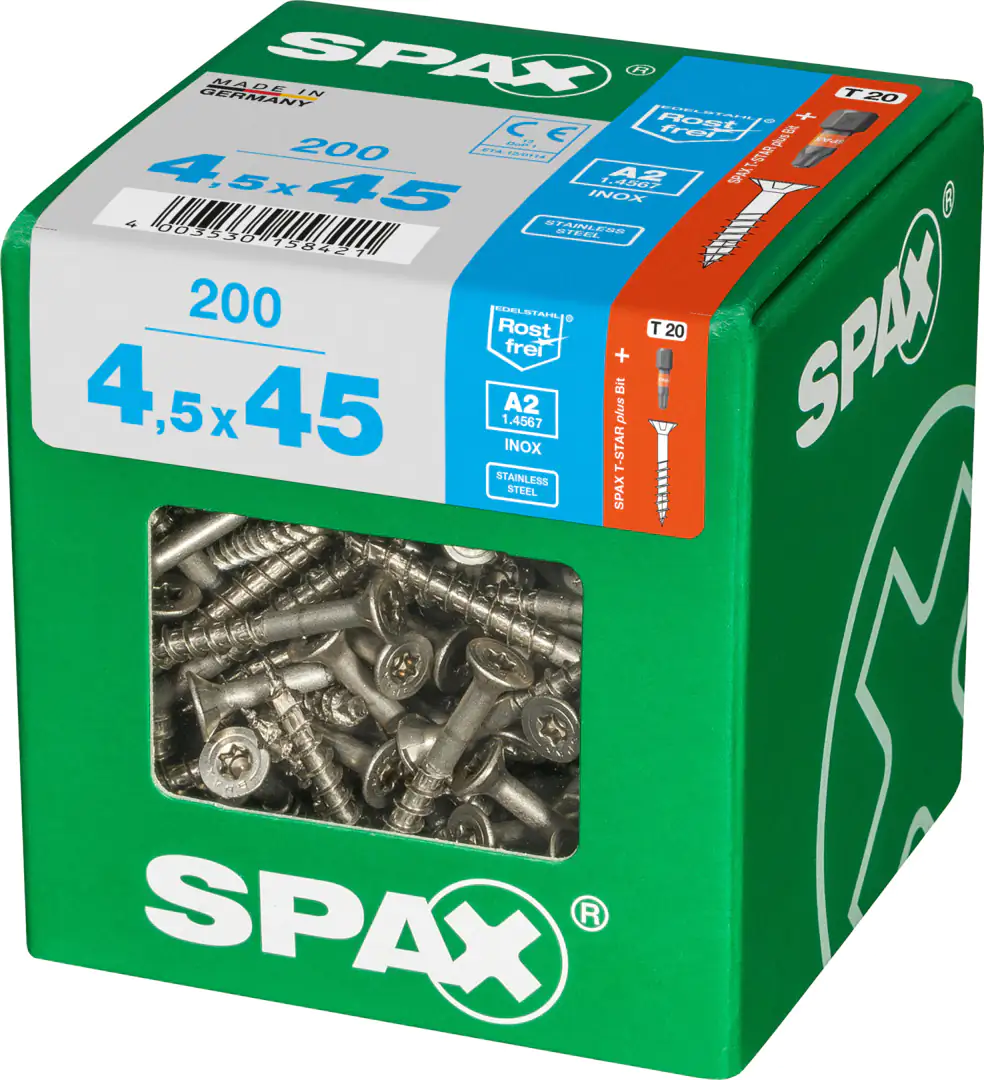 Spax Universalschrauben 4.5 x 45 mm TX 20 - 200 Stk.