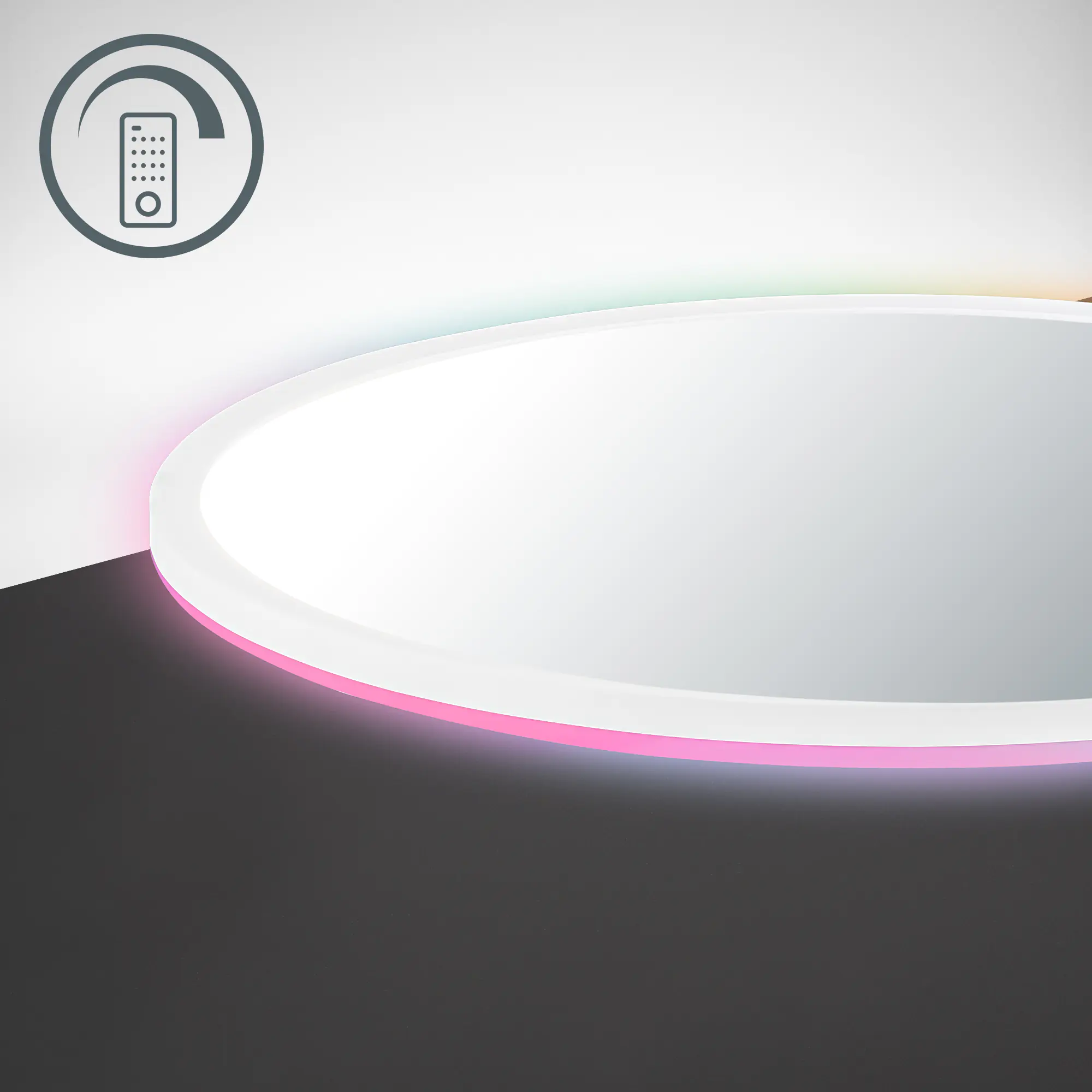 Briloner LED-Panelleuchte Slim Ø 42 cm weiß RGB dimmbar