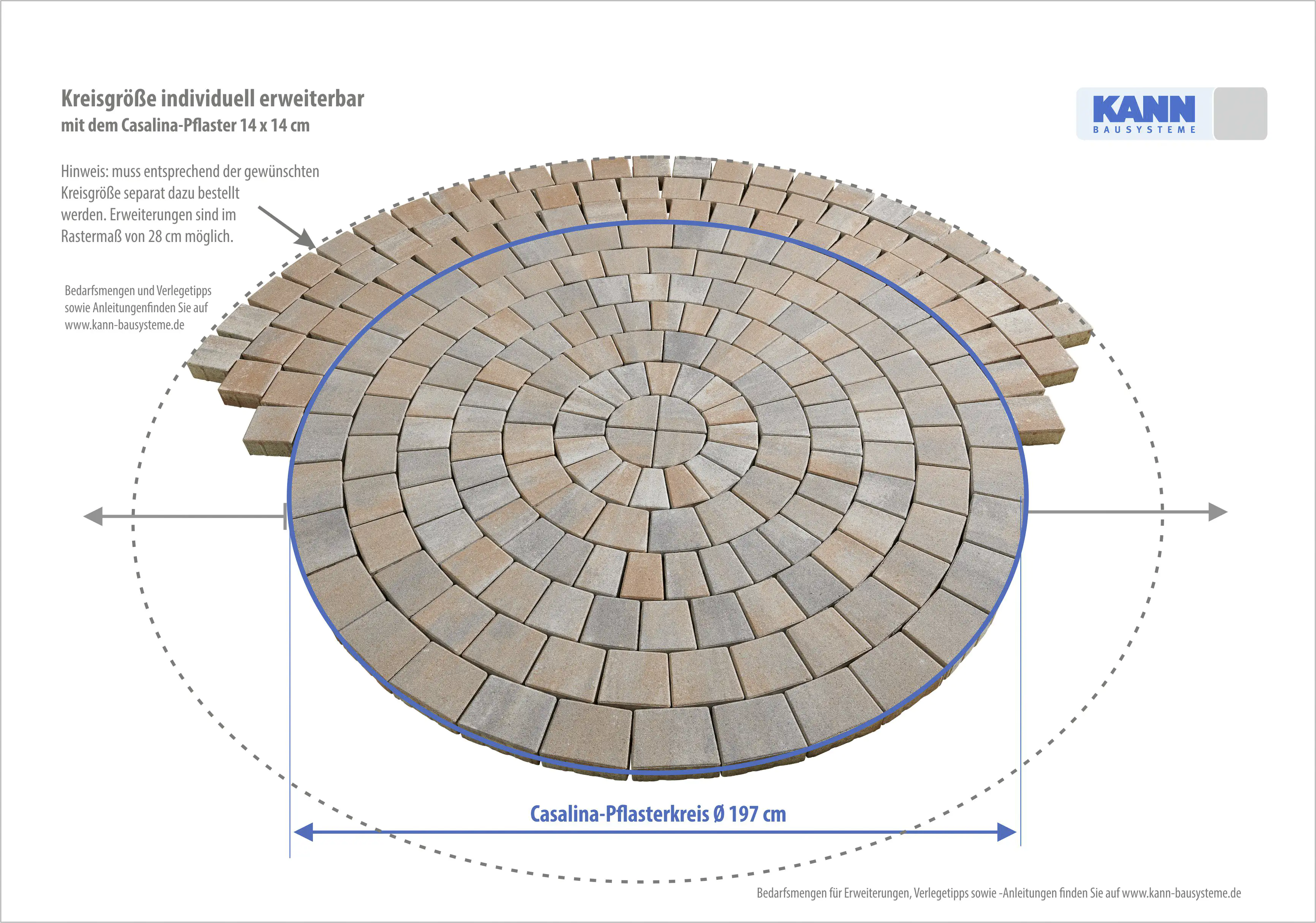 Kann Pflasterkeis Casalina Ø 197 cm jura-nuanciert