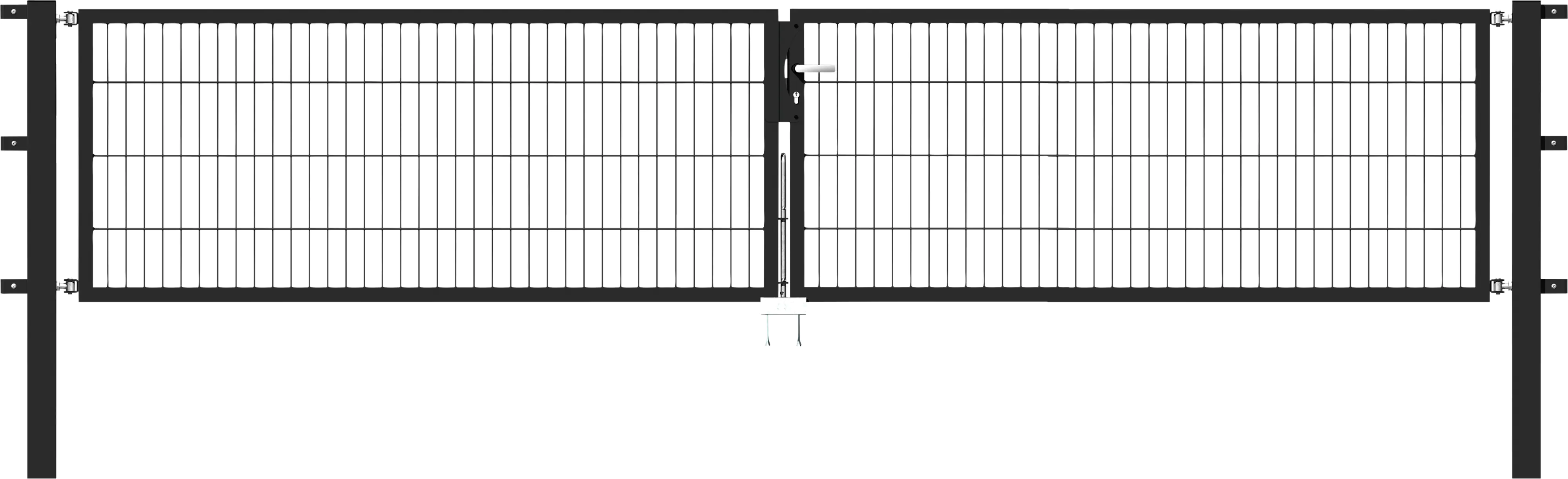 Alberts Stabgitter Doppeltor Flexo 400 x 80 cm 6/5/6 anthrazit zE