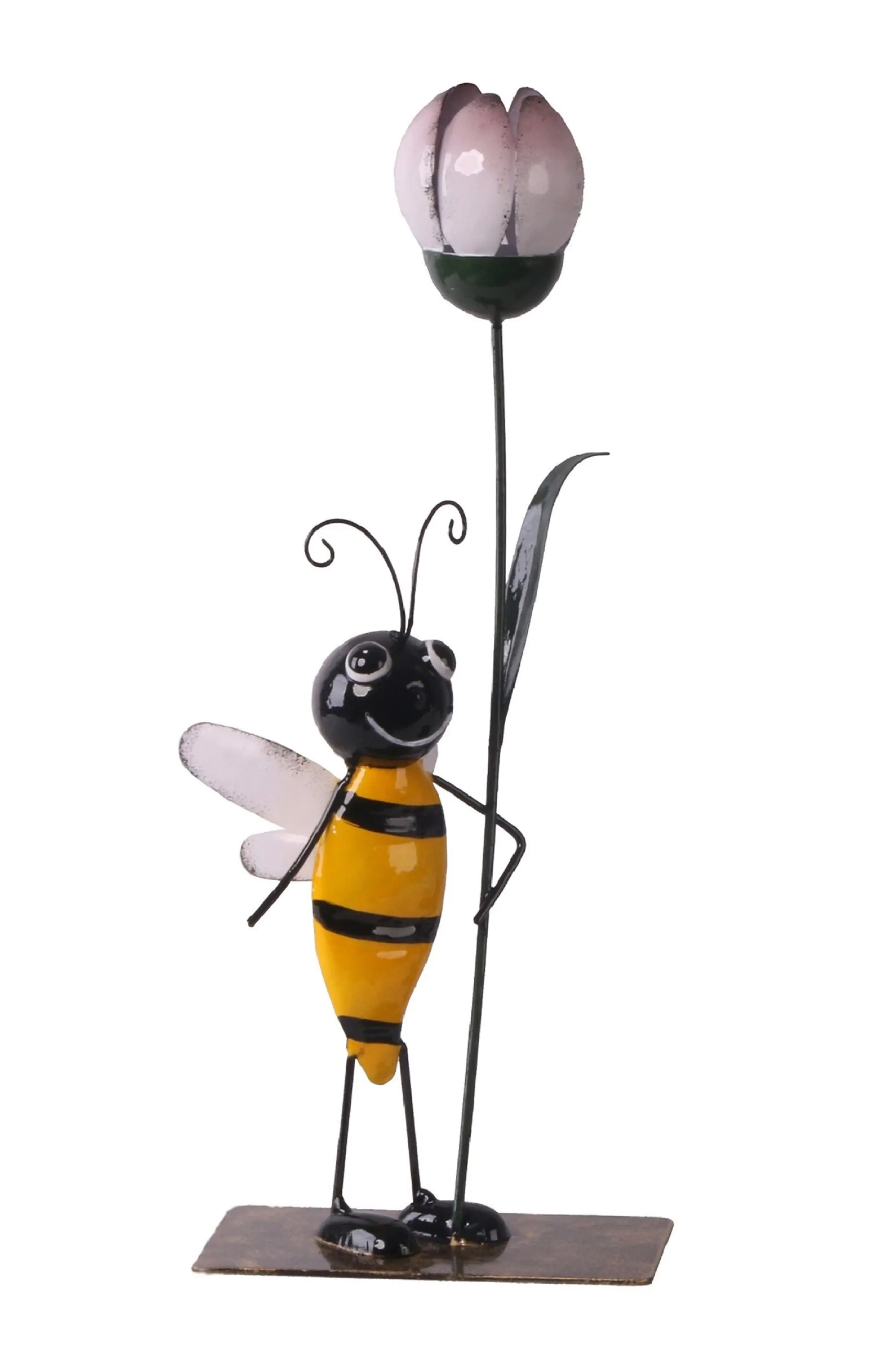 TrendLine Gartenstecker Metall Biene 15 x 9 x 33 cm mehrfarbig