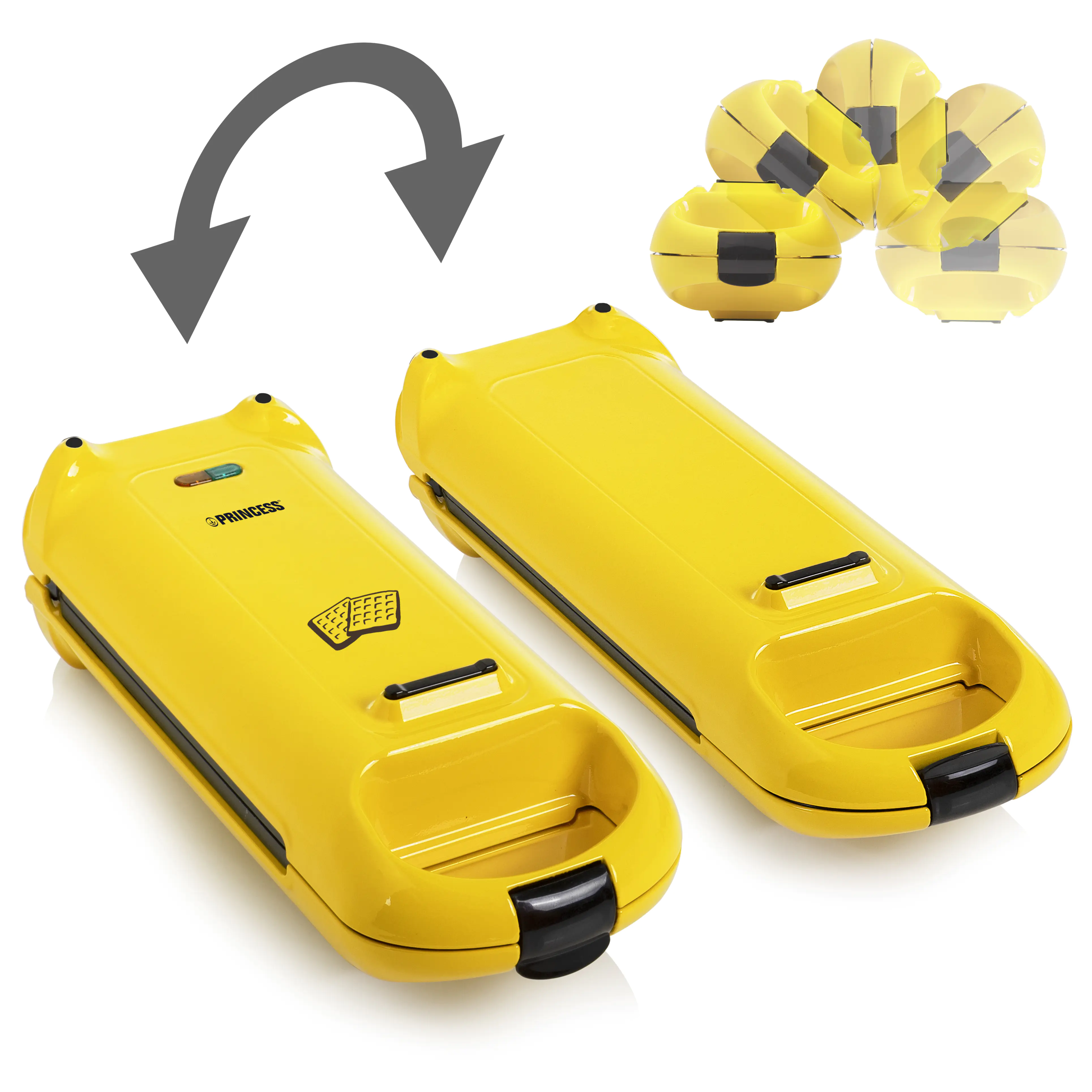 Princess Waffeleisen Flip für 2 Waffeln Drehfunktion 700 Watt