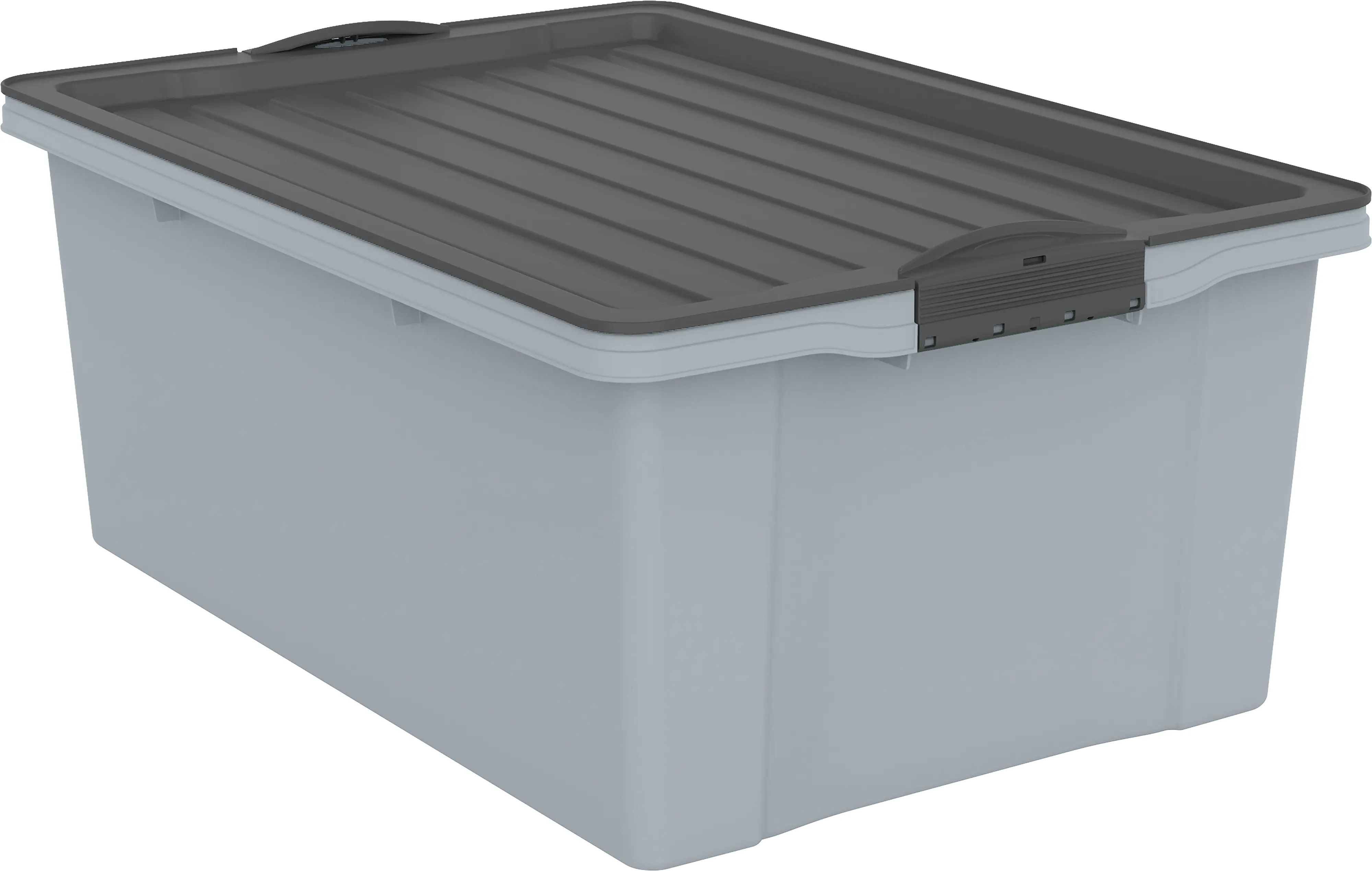 Rotho Aufbewahrungsbox Compact mit Deckel 57 x 40 cm 38 L misty blau