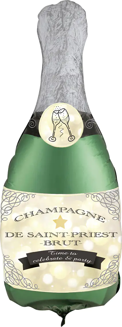 TIB Heyne Folienballon Sektflasche Hochzeit