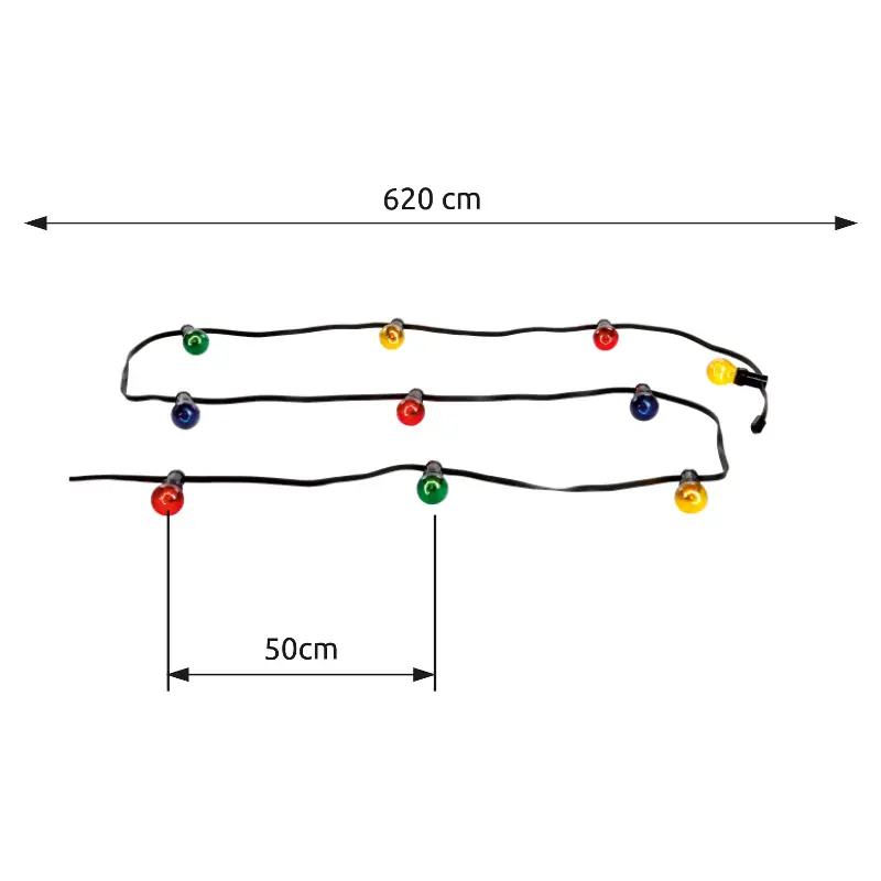 Globo Party-Lichterkette Nirvana 10 LED bunt  Globo Party-Lichterkette Nirvana 10 LED bunt