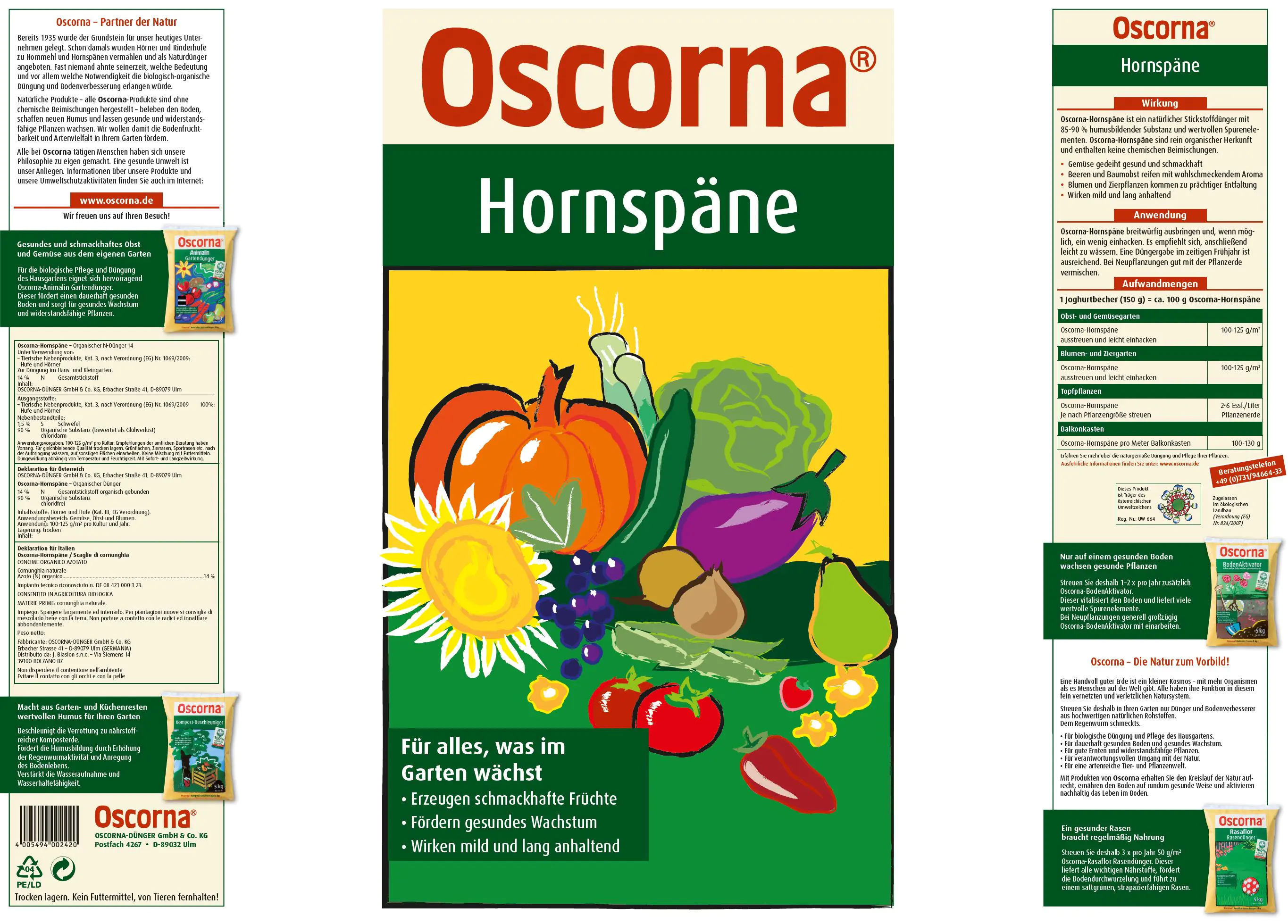 Oscorna Hornspäne 2,5 kg