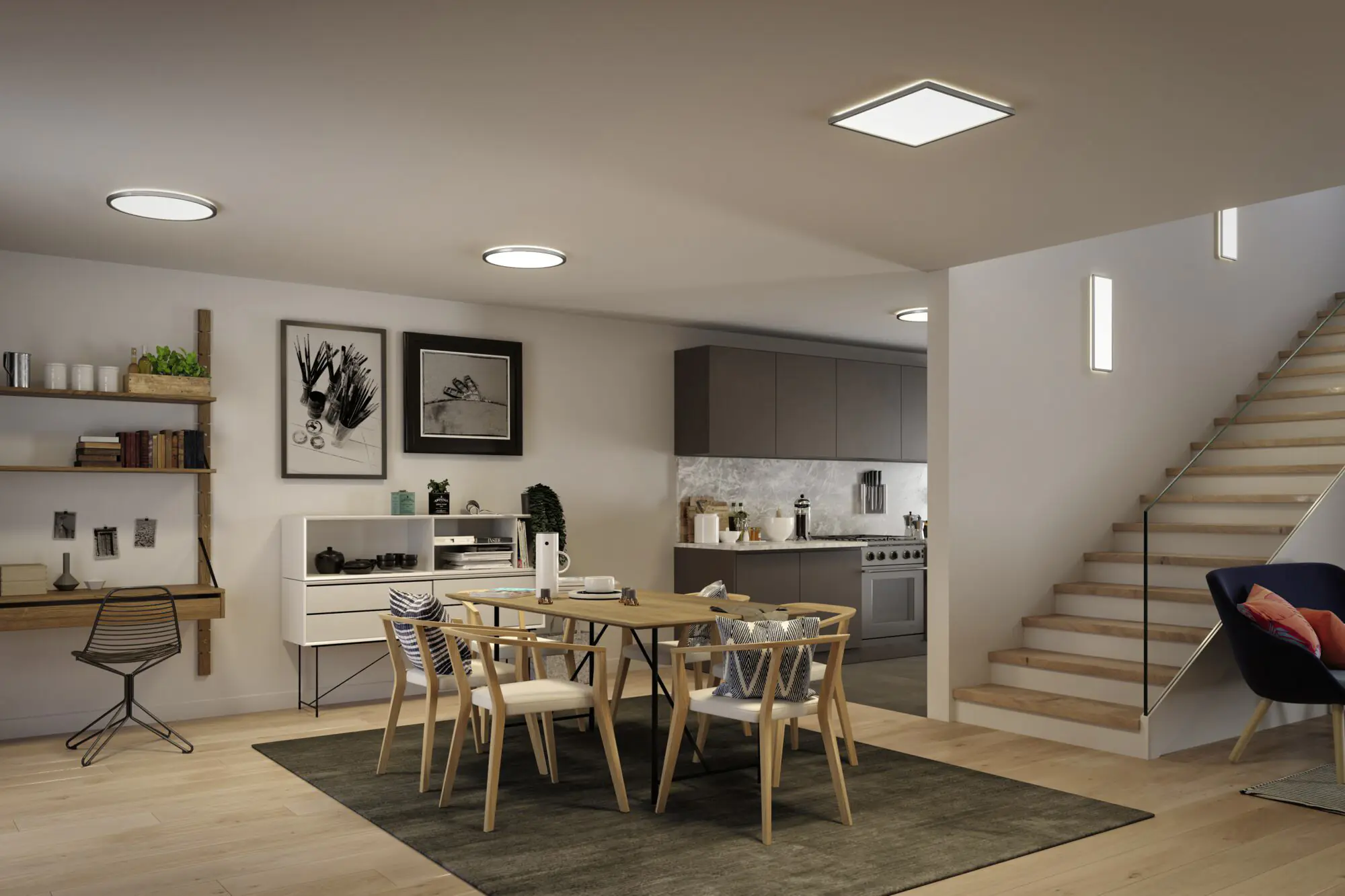 Paulmann LED Panel Atria Shine chrom-matt 42 x 42 cm neutralweiß dimmbar